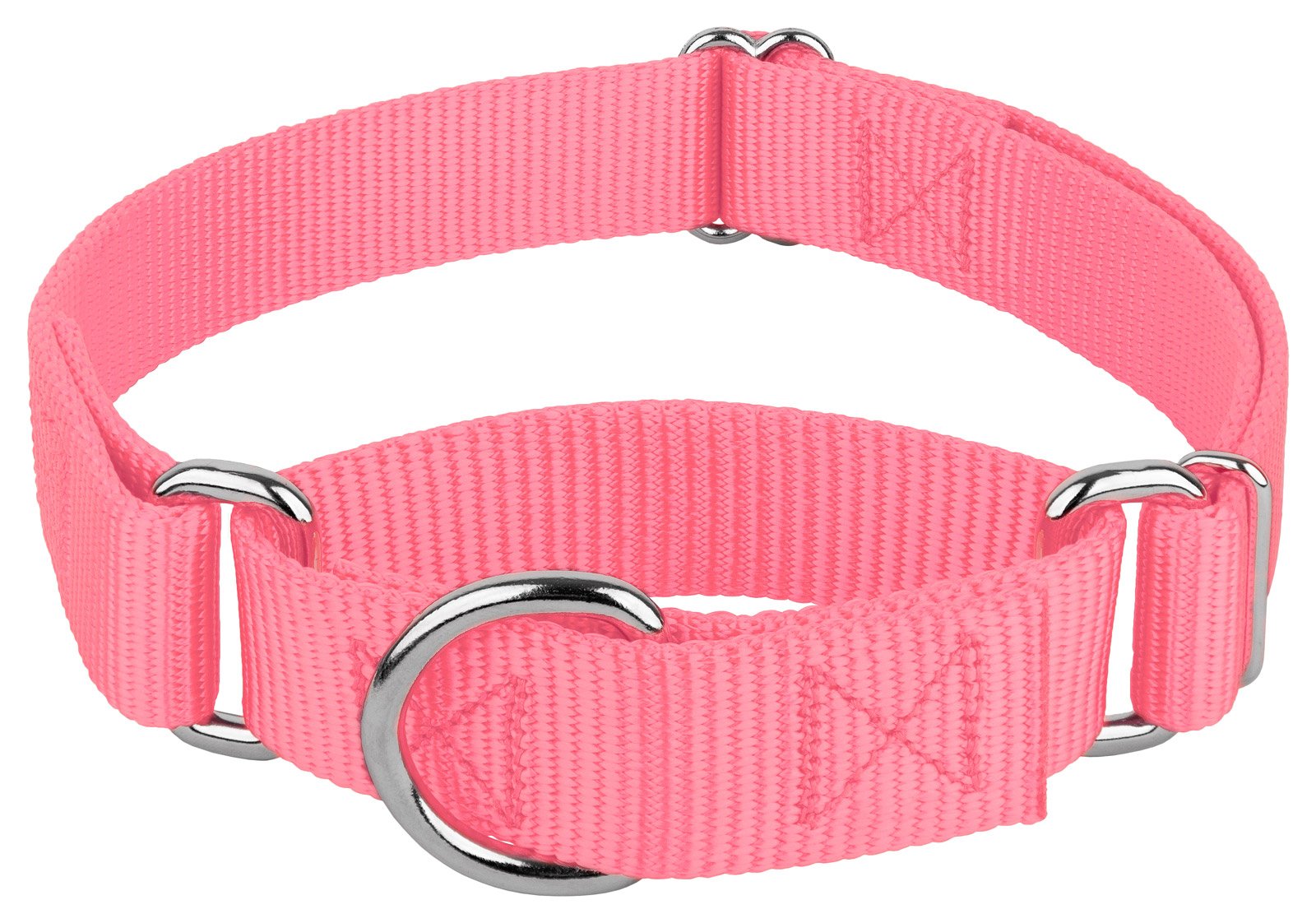 Country Brook Petz - Pink Martingale Heavy Duty Nylon Dog Collar - 21 Vibrant Color Options (3/8 Inch Width, Micro)
