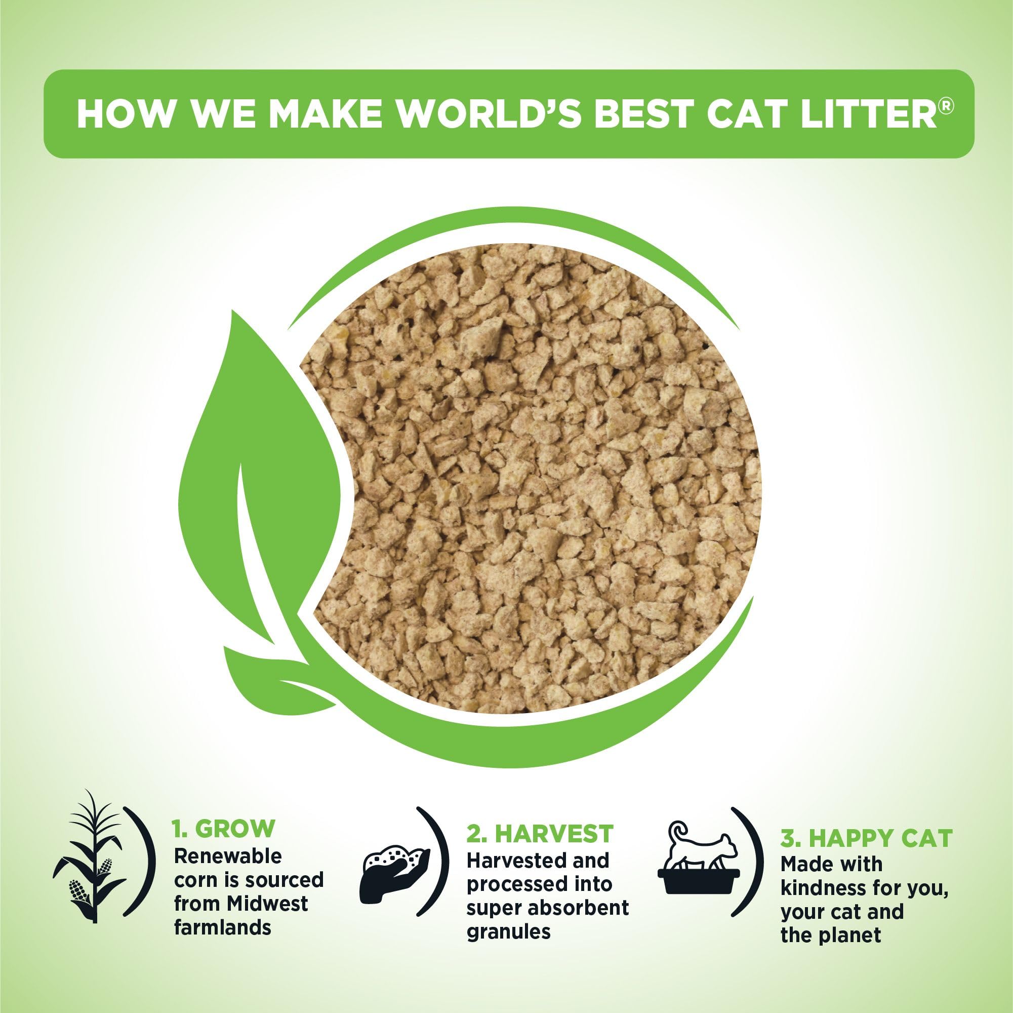 World'S Best Cat Litter Comfort Care Unscented, 8-Pounds - Natural Ingredients, Quick Clumping, Flushable, 99% Dust Free & Made In Usa - Long-Lasting Odor Control & Easy Scooping