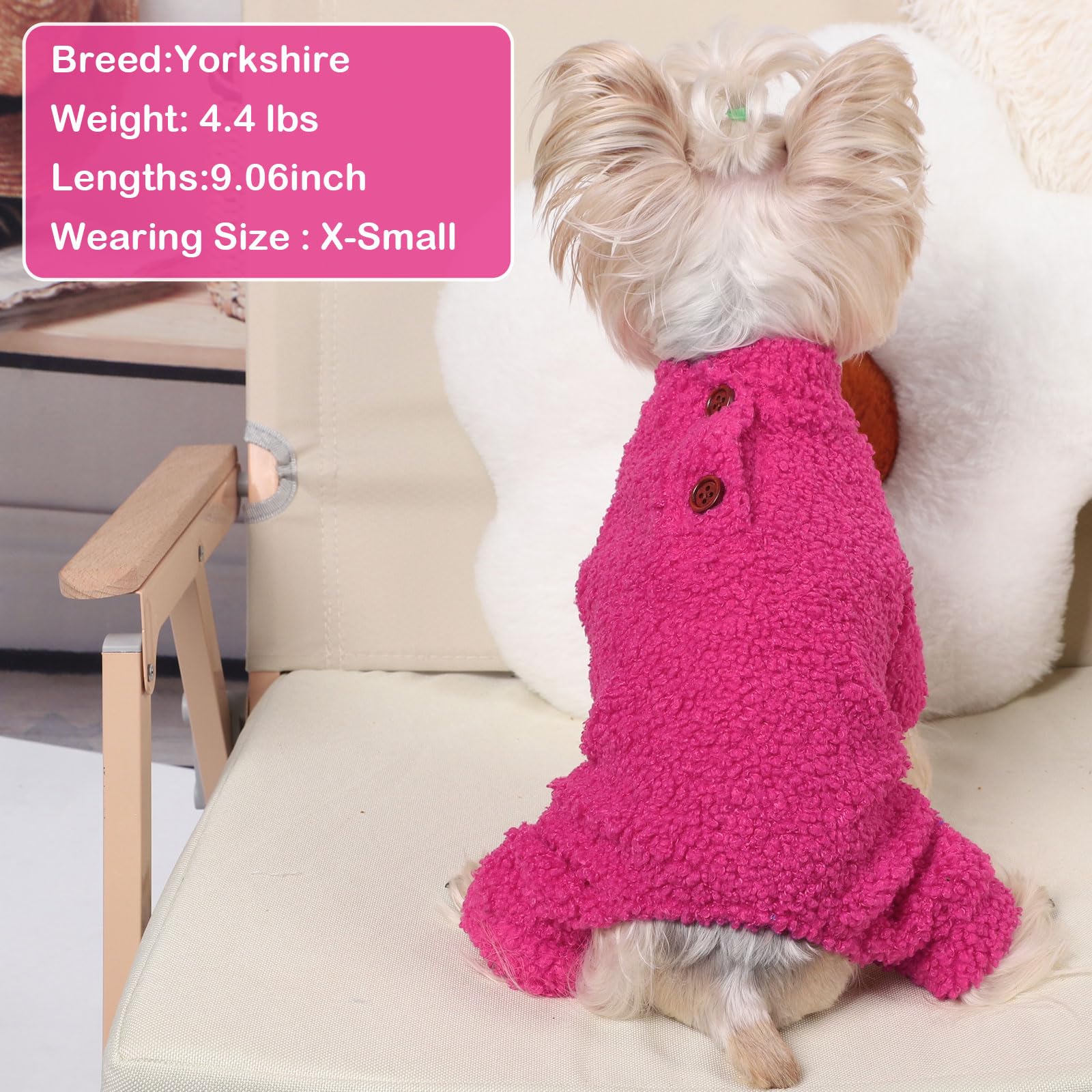 Dog Sweaters For Small Dog Girl Boy Fleece Puppy Clothes Jammies Dog Pjs For Chihuahua Yorkie Winter Warm Onesies Jumpsuit Cloth
