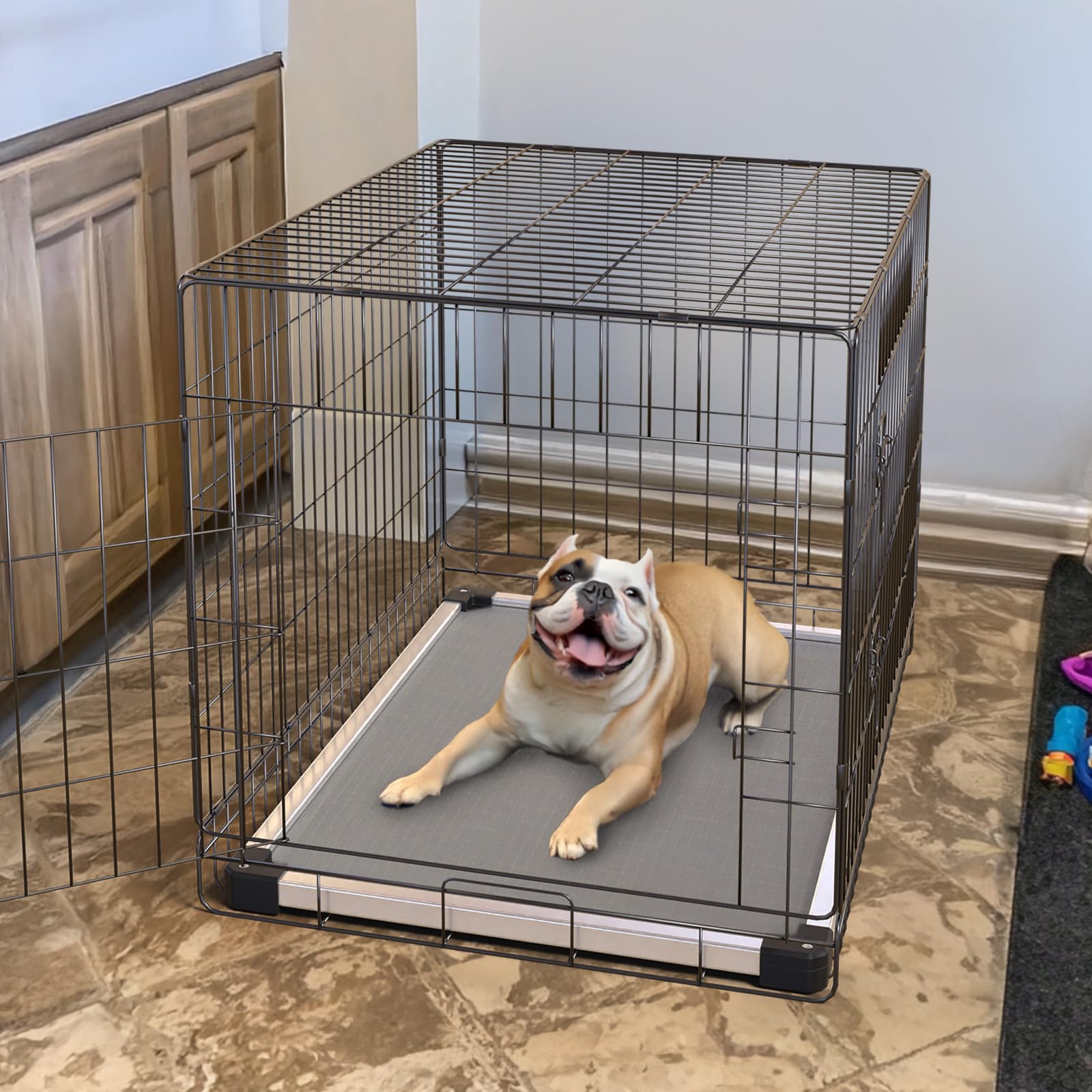 FXW TitanNest Chew-Proof Elevated Dog Bed, Raised Cot for Indoor/Outdoor/Camping Use, Durable & Washable Padded Pet Bed for Smal