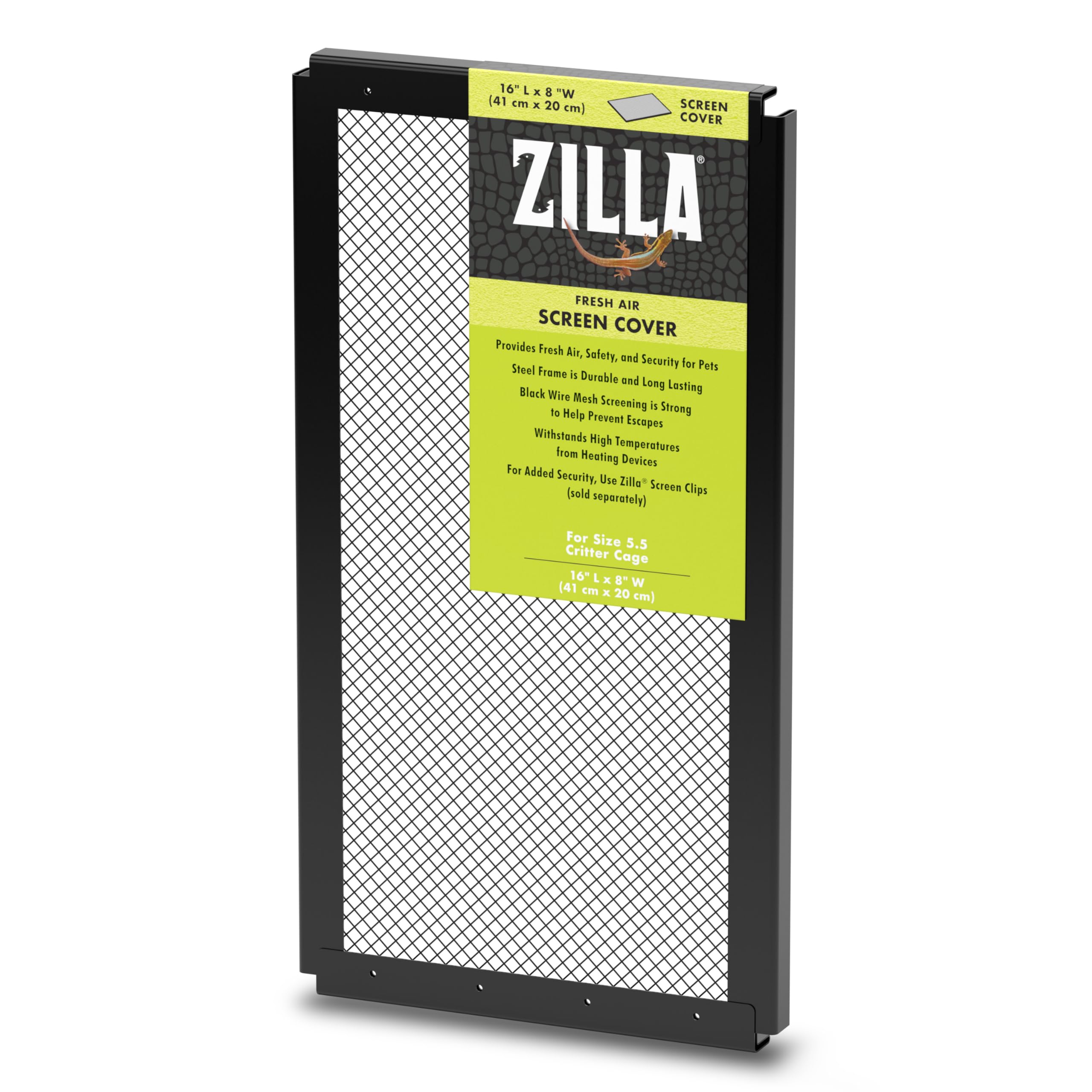 Zilla Reptile Terrarium Covers Fresh Air Screen, 16X8-Inch