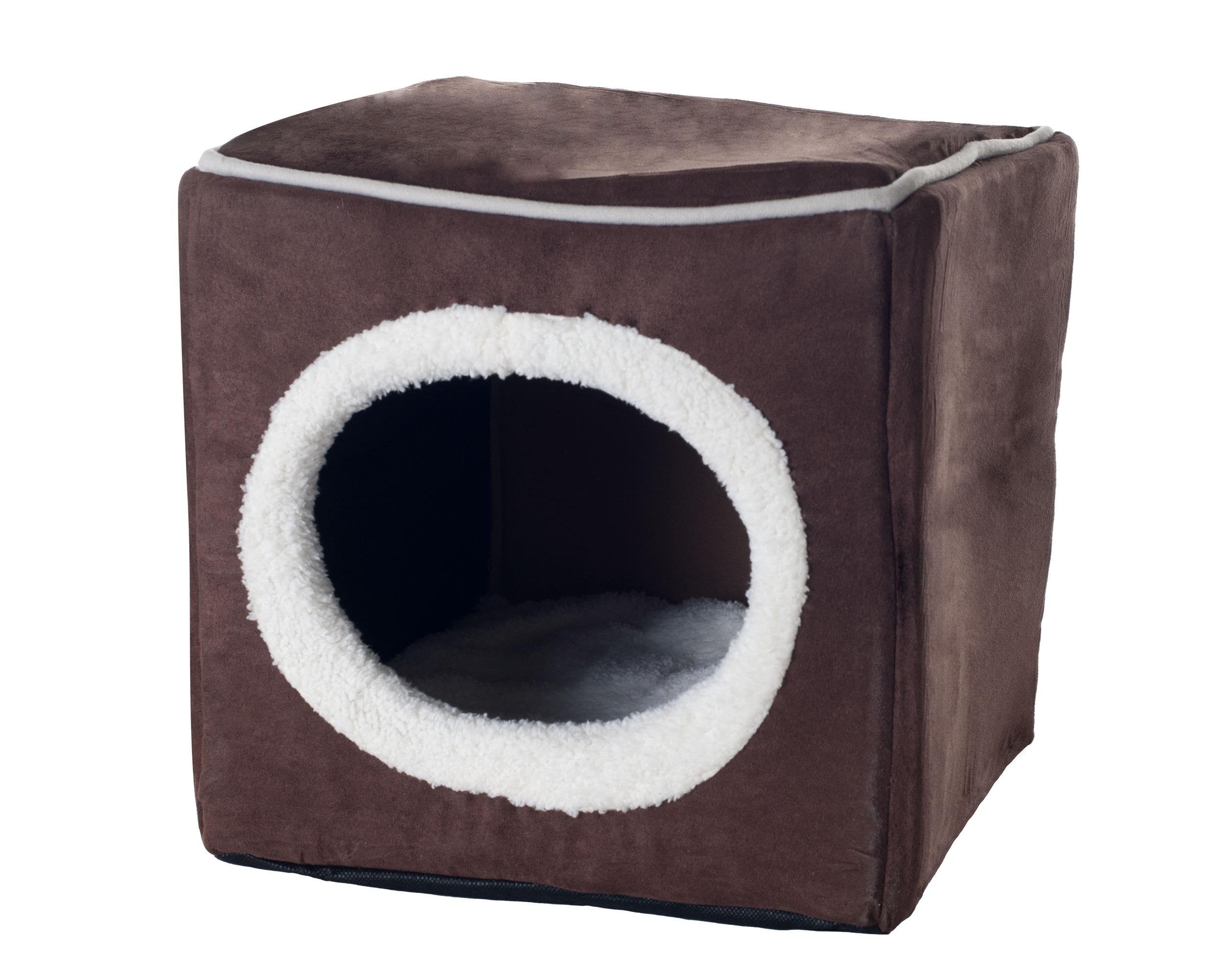 Cat House - Indoor Bed With Removable Foam Cushion - Cat Cave For Puppies, Rabbits, Guinea Pigs, And Other Small Animals By Petm