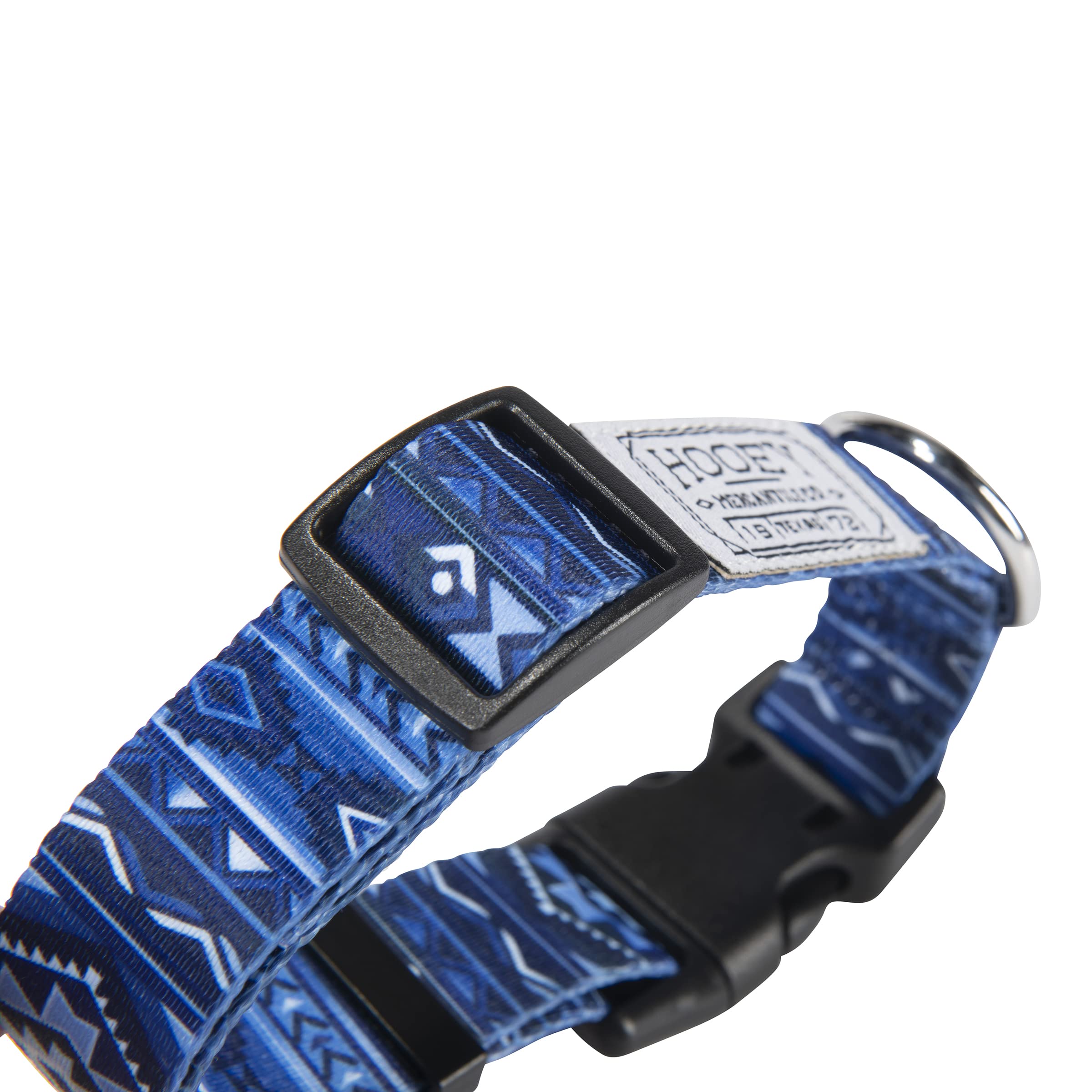 Hooey Nomad Dog Collar, Durable Polyester Webbing Collar With Graphic-Inspired Prints, Ombre Aztec, Medium
