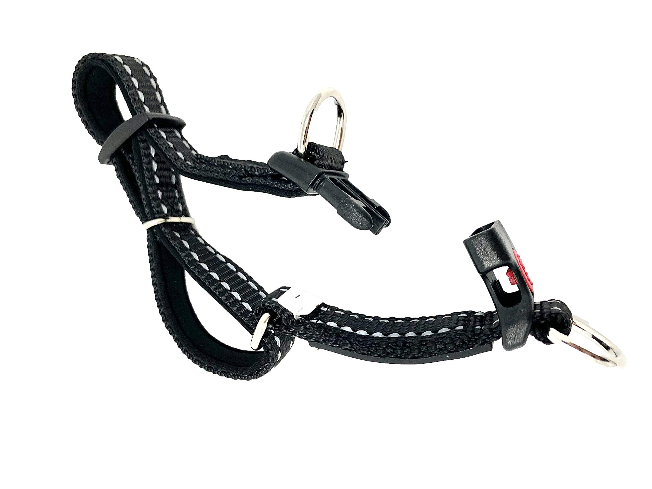 Albcorp Reflective Service Dog Collar - Sizes Xs To Xl (8.6-28.7 Inches), Service Dog Rubber Patch, Neoprene-Padded Comfort & Hi
