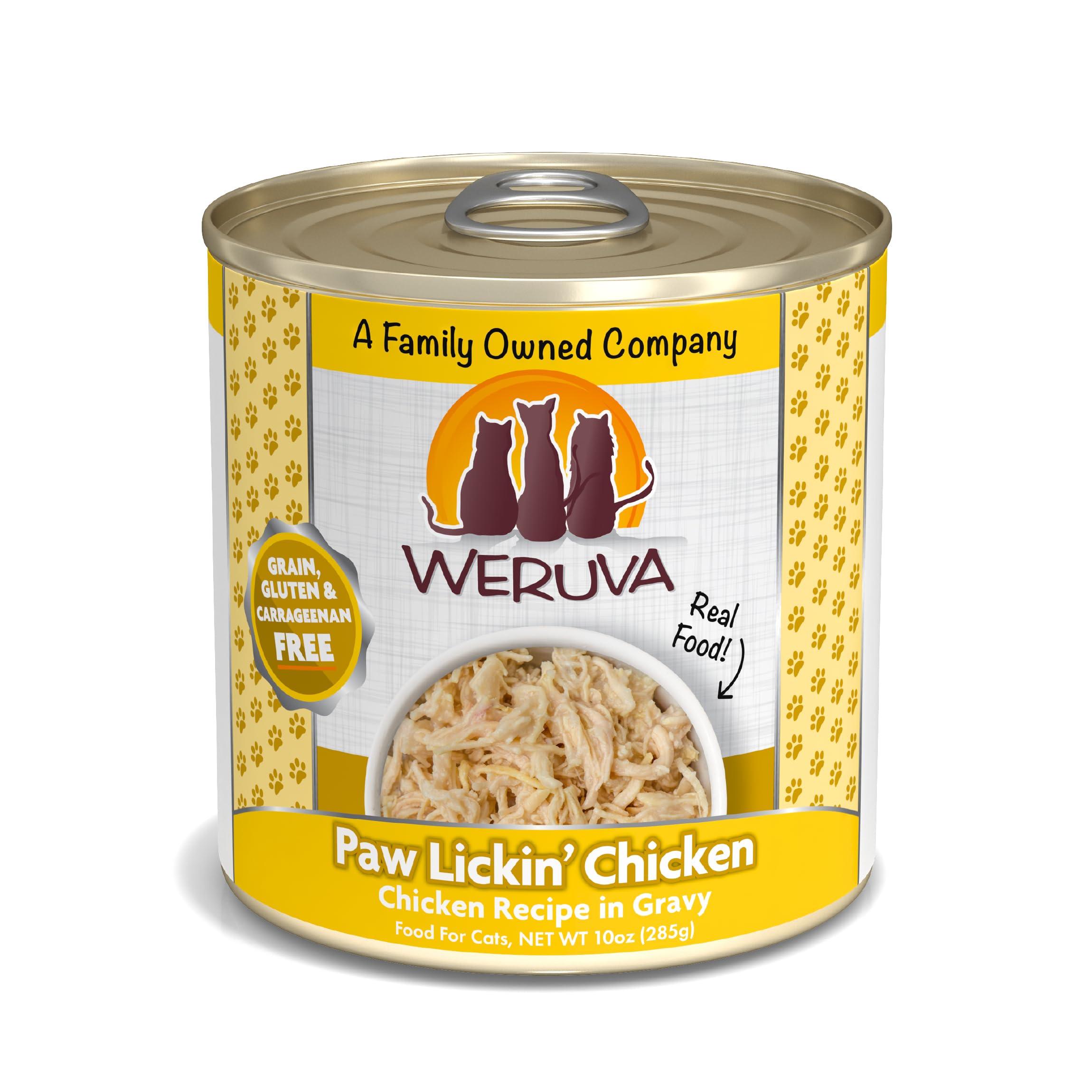 Weruva Classic Cat Food, Paw Lickin Chicken with Chicken Breast in Gravy, 10oz Can (Pack of 12)