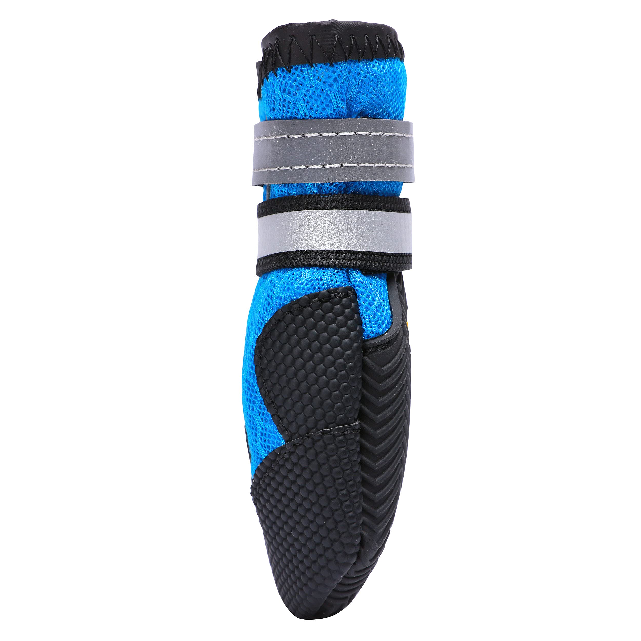 Dimicoo Breathable Mesh Dog Boots Nonslip Soft Rubber Sole Dog Shoes For Medium Large Dogs (Pack Of 4)
