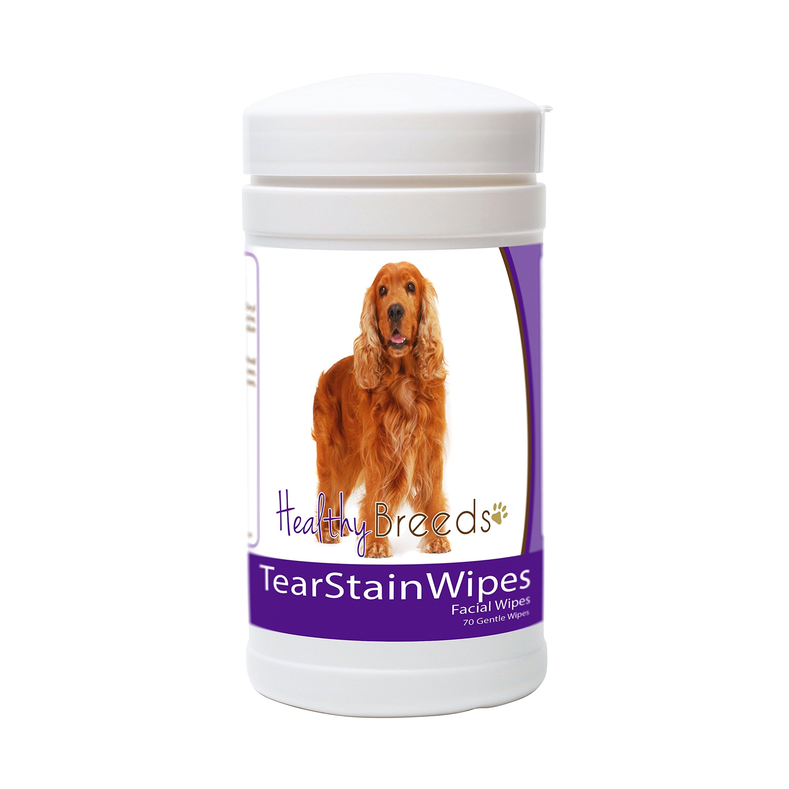 Healthy Breeds English Cocker Spaniel Tear Stain Wipes 70 Count