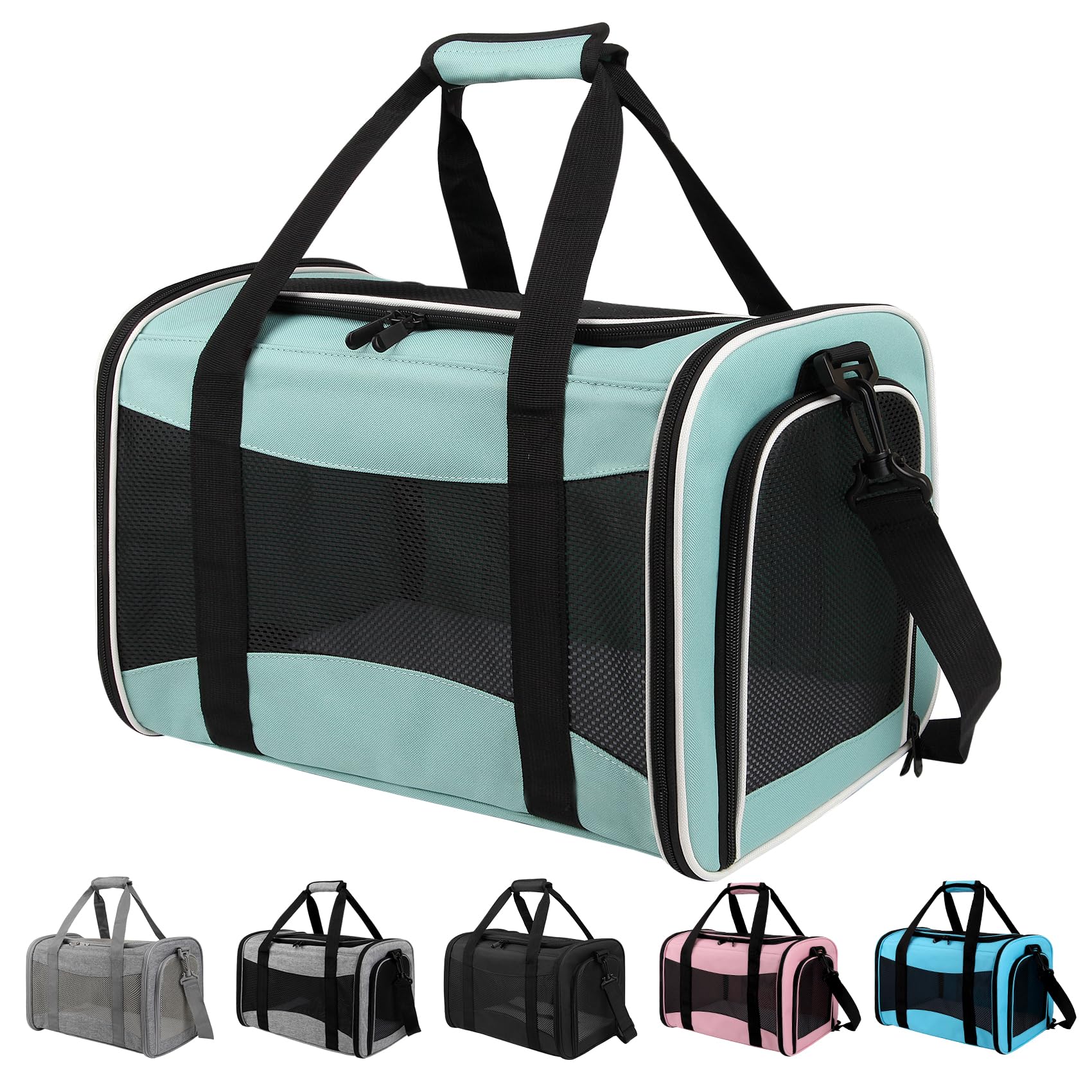 Yipincover Carriers Soft-Sided Large Pet Carrier For Cats Dogs Small Animals Up To 25Lbs,Top Load Carrier,Ventilated Design,Port