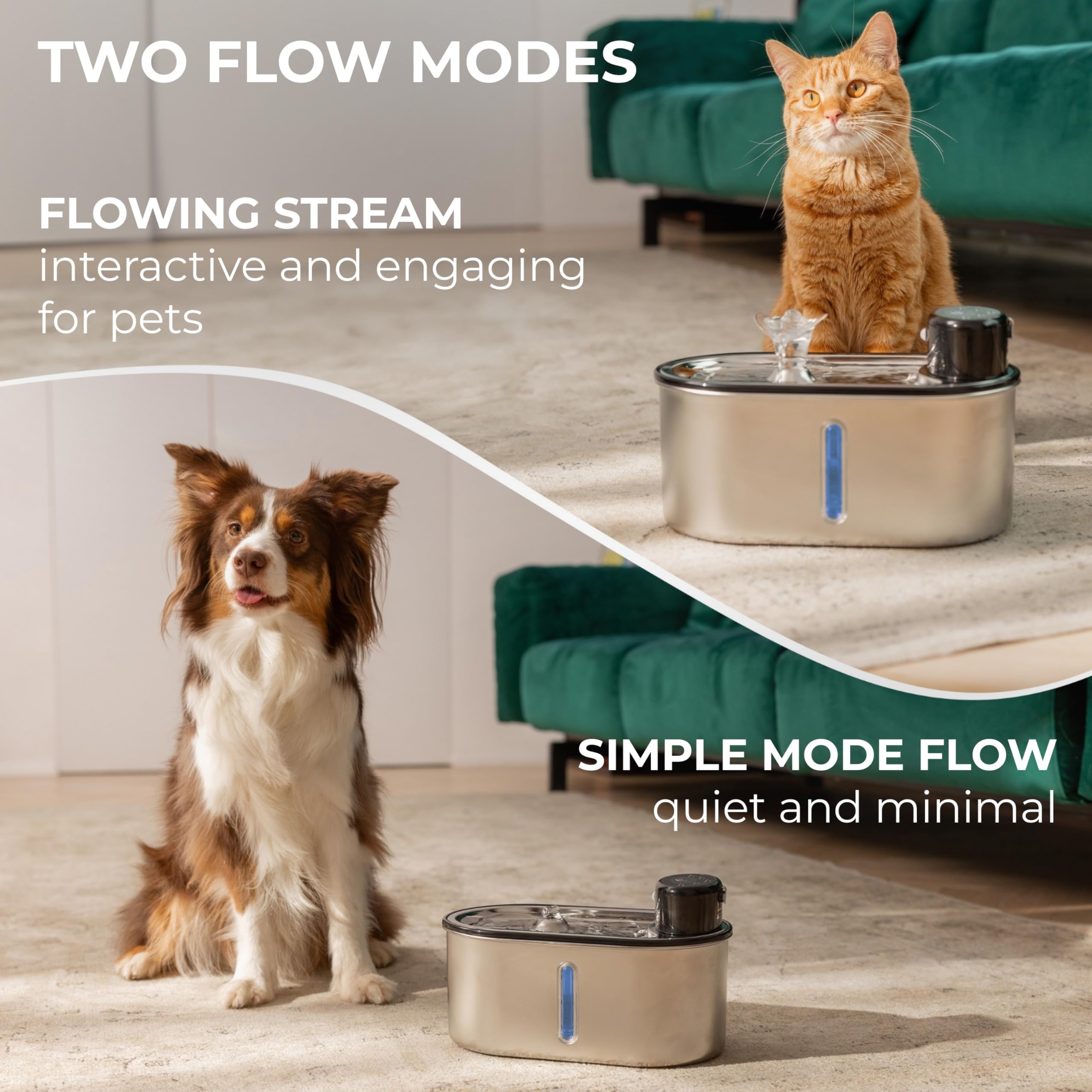 Replacement Filters For Stainless Steel Cat Water Fountain - 8 Pack Activated Carbon & Ion Exchange Resin For Fresh & Clean Drin
