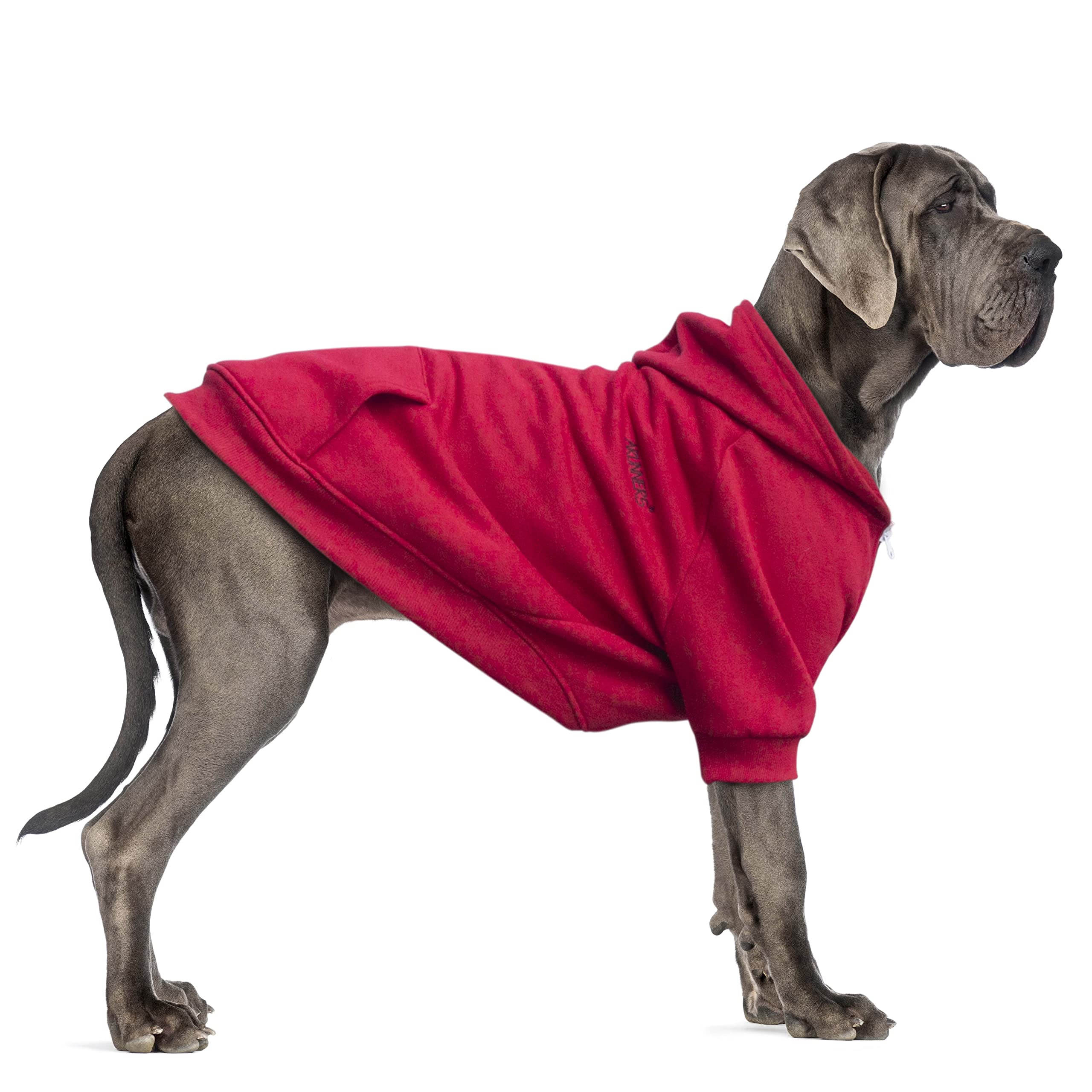 Arunners Extra Large Dog Clothes Hoodies Zip Up Sweaters For Big Dogs Alaskan Golden Retriever Red 6Xl