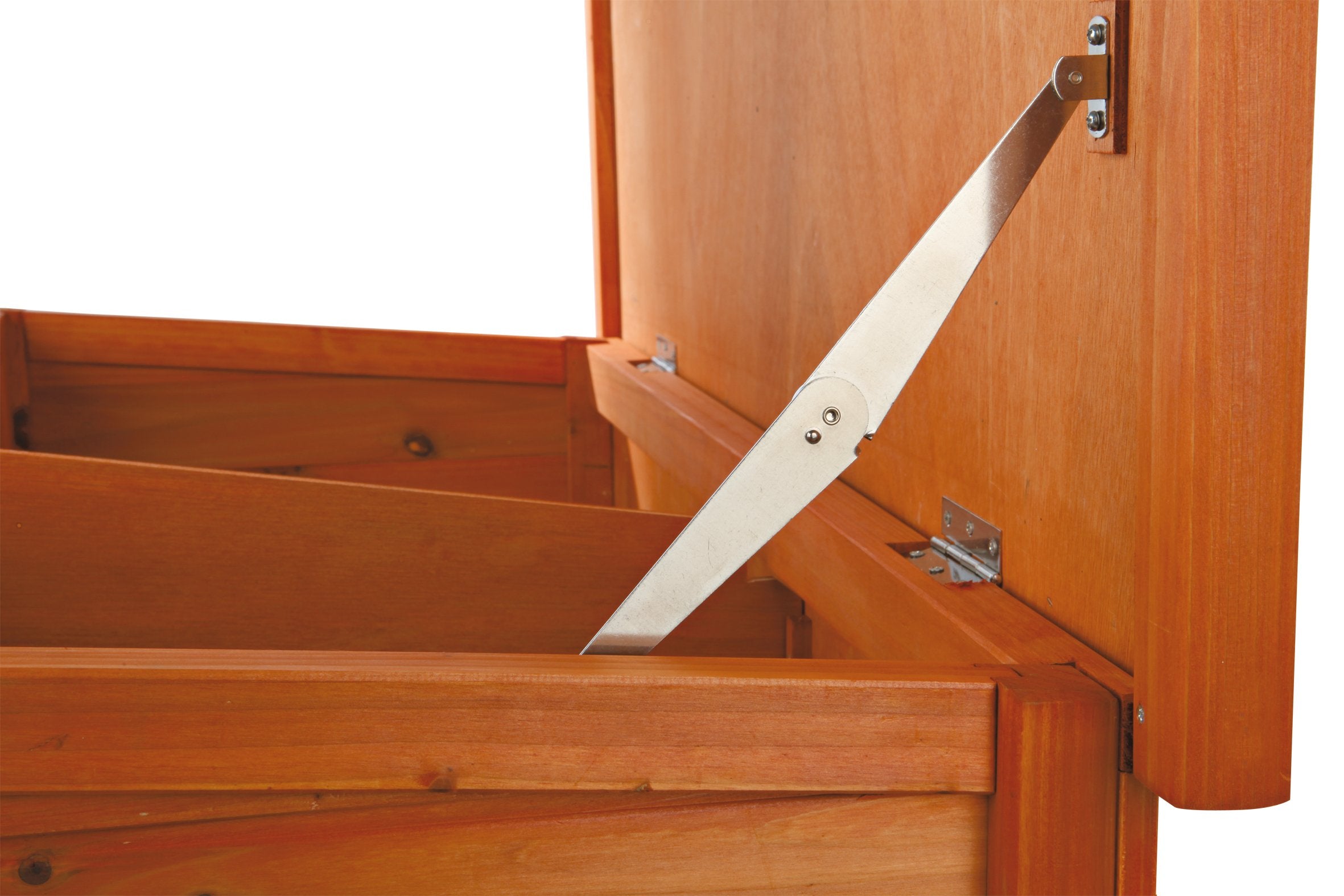 Rabbit Hutch With Sloped Roof (M), Glazed Pine