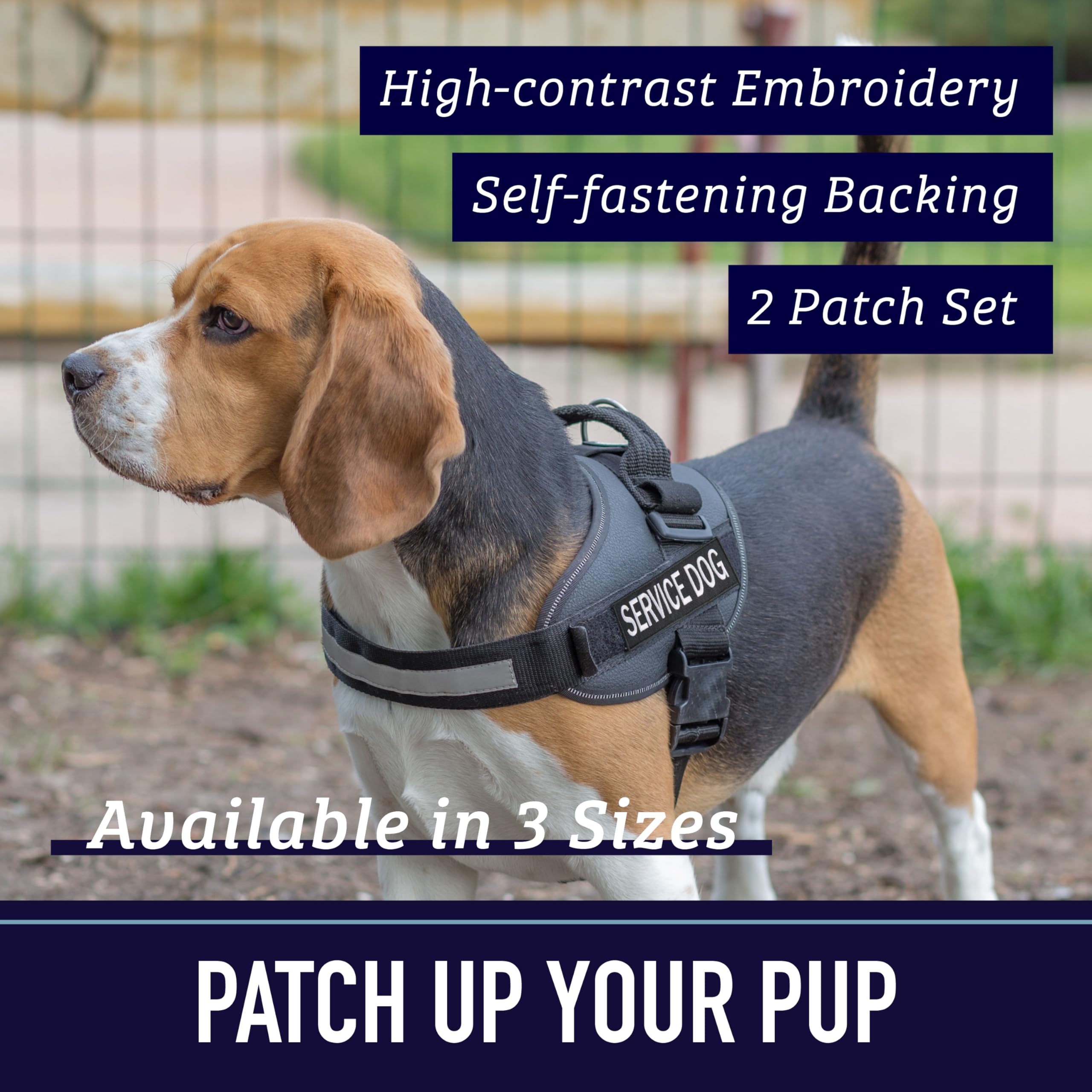 Leash Boss Service Dog Patches for Harness | hook and loop Patches for Dog Harness or Vest | Do Not Pet Patch, Dog in Training,