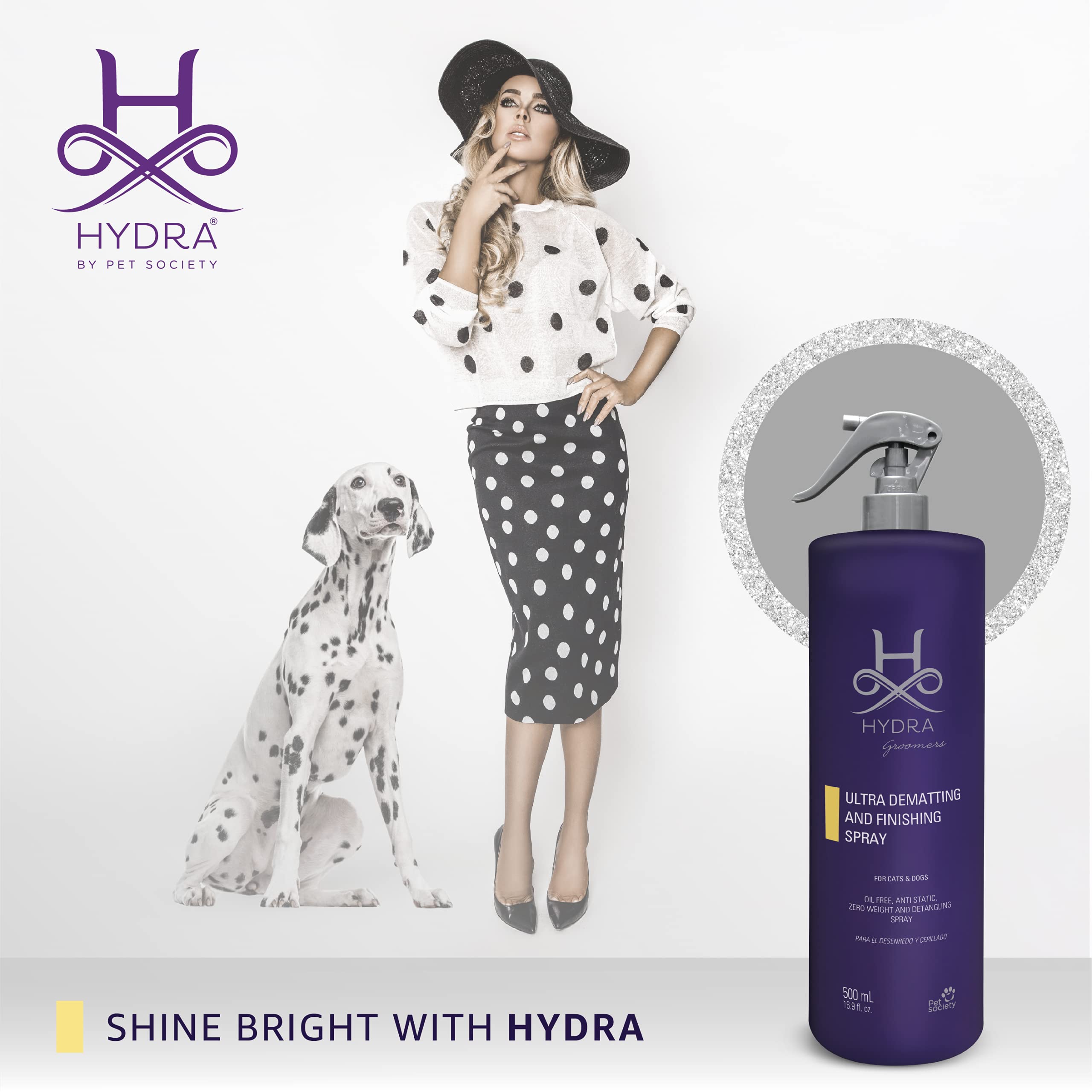 Hydra Professional Ultra Dematting And Finishing Spray For Dogs And Cats, Suitable For Pets With Long Hair
