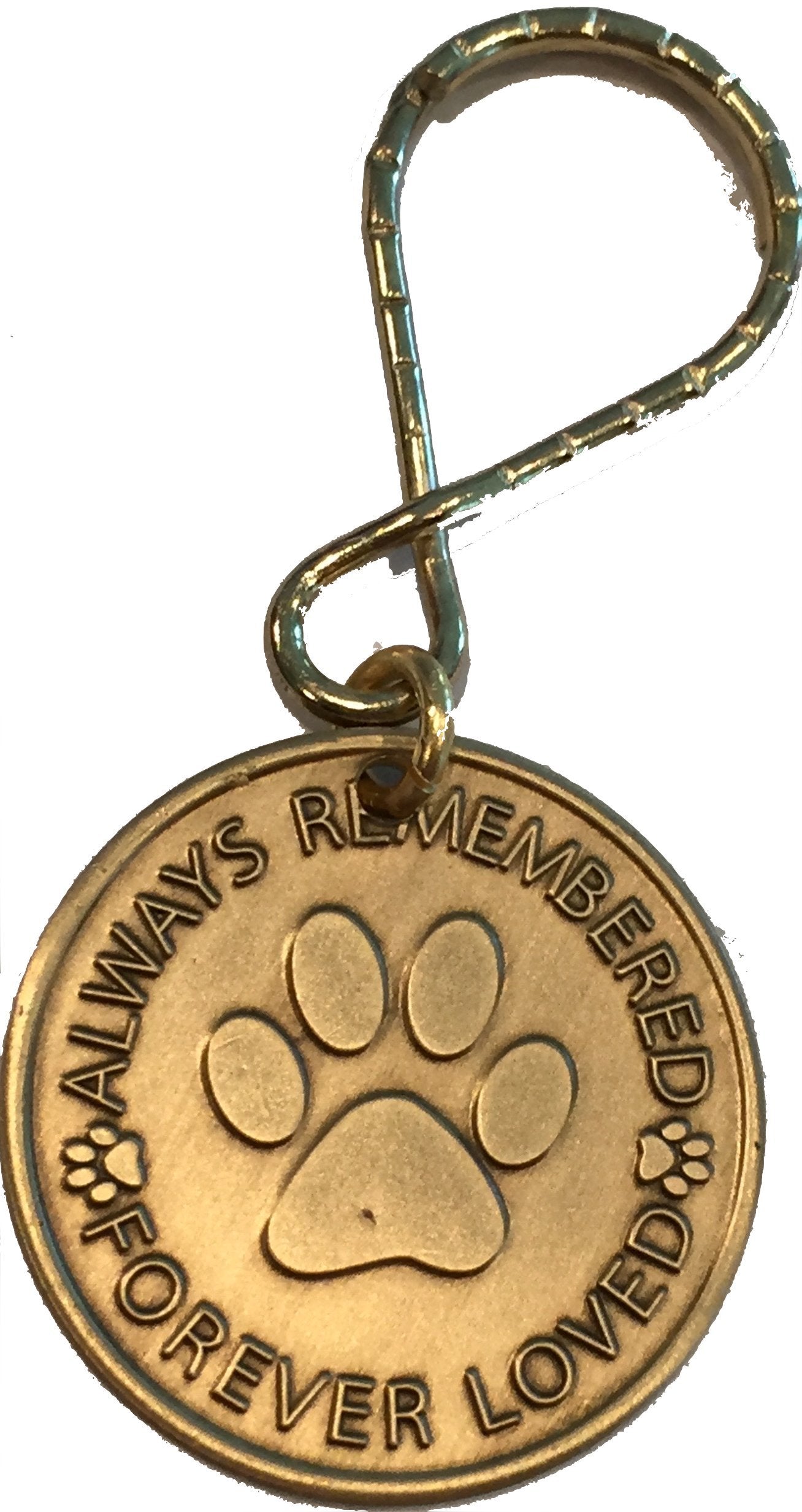 Personalized Pet Name Memorial Keychain Engraved Always Remembered Forever Loved Token