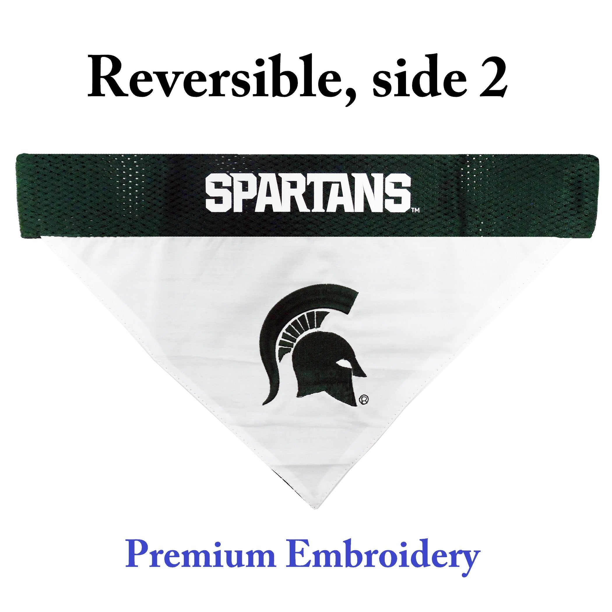 Pets First Collegiate Pet Accessories, Reversible Bandana, Michigan State Spartans, Small/Medium