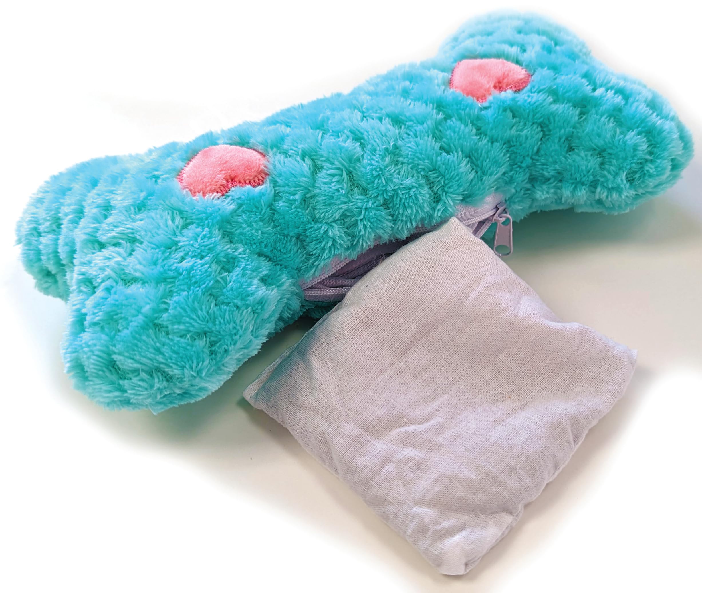 SPOT Soothers Warm Hug Bone - Plush Dog Toy with Lavender Beads, Removable Squeaker, Microwavable, 9in, for Small to Medium Dogs
