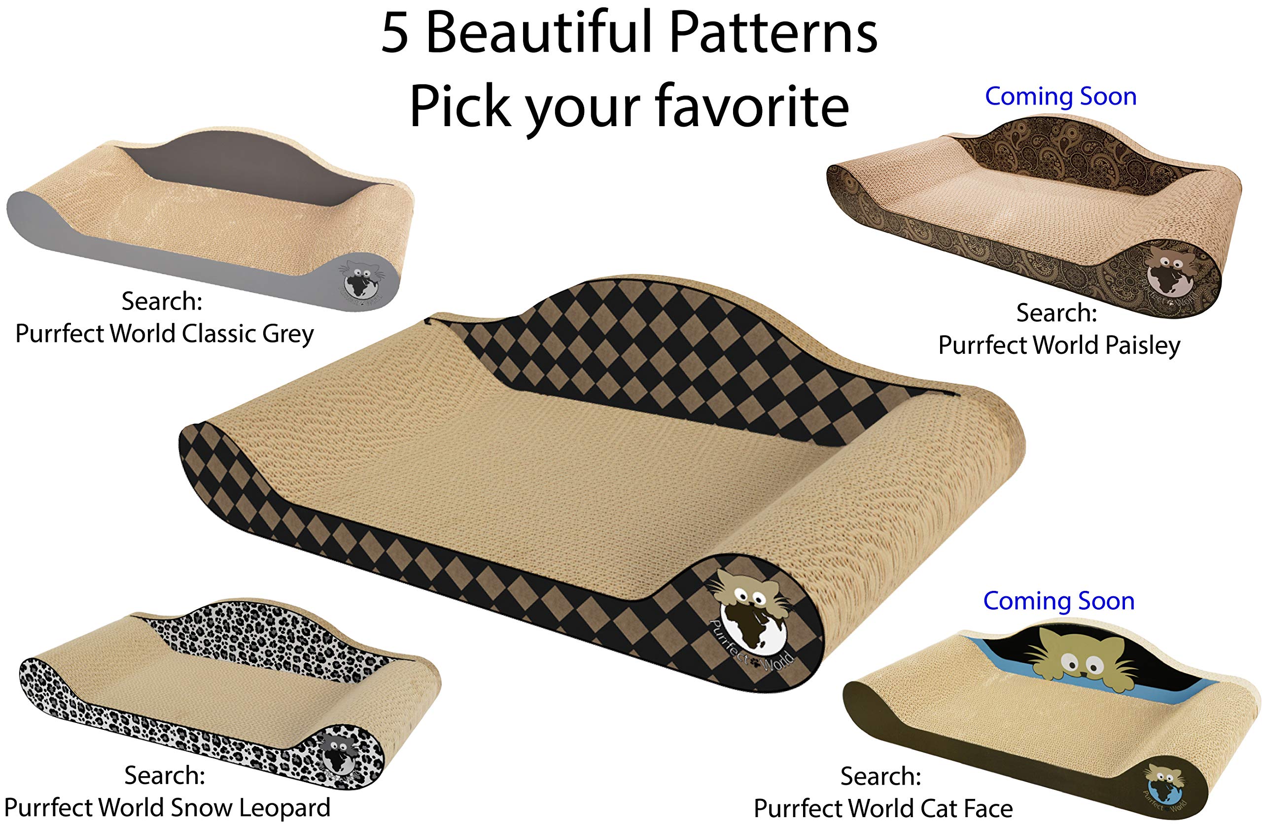 Purrfect World Cat Scratcher - Cat Lounge - Checker Board