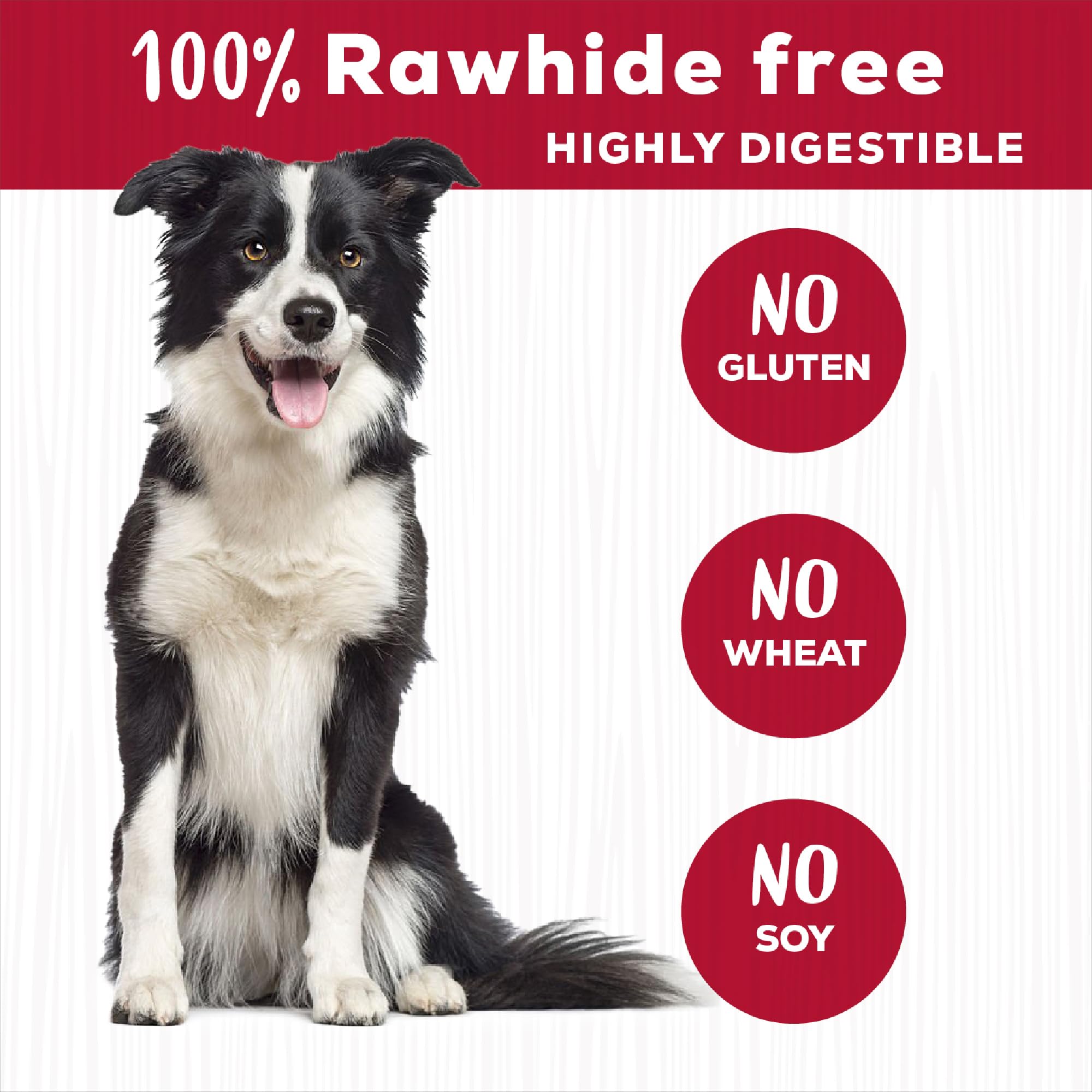 Country Kitchen Rawhide Free Rings Dog Chews, Made with Real Beef, 7 Count