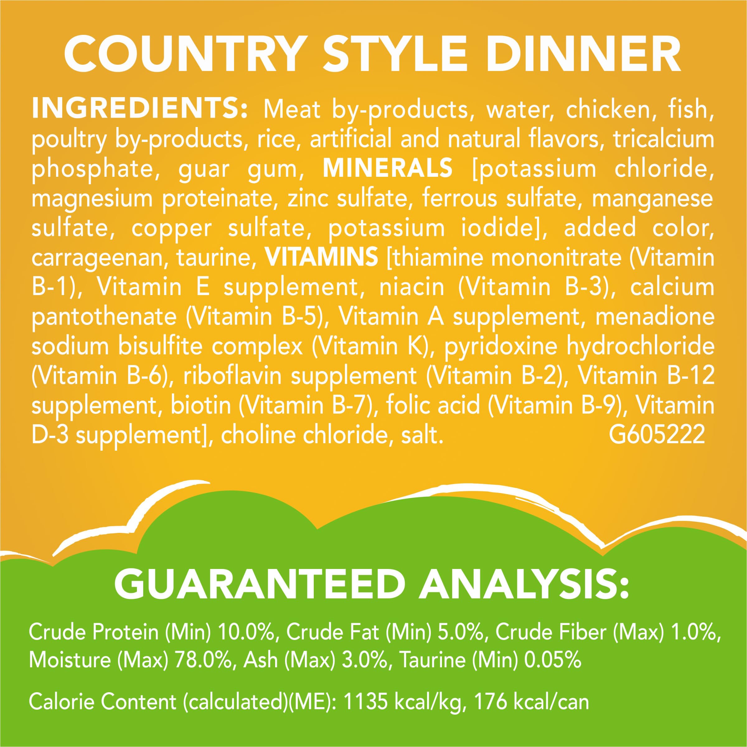 Purina Friskies Wet Cat Food Pate, Country Style Dinner - (Pack of 24) 5.5 oz. Cans