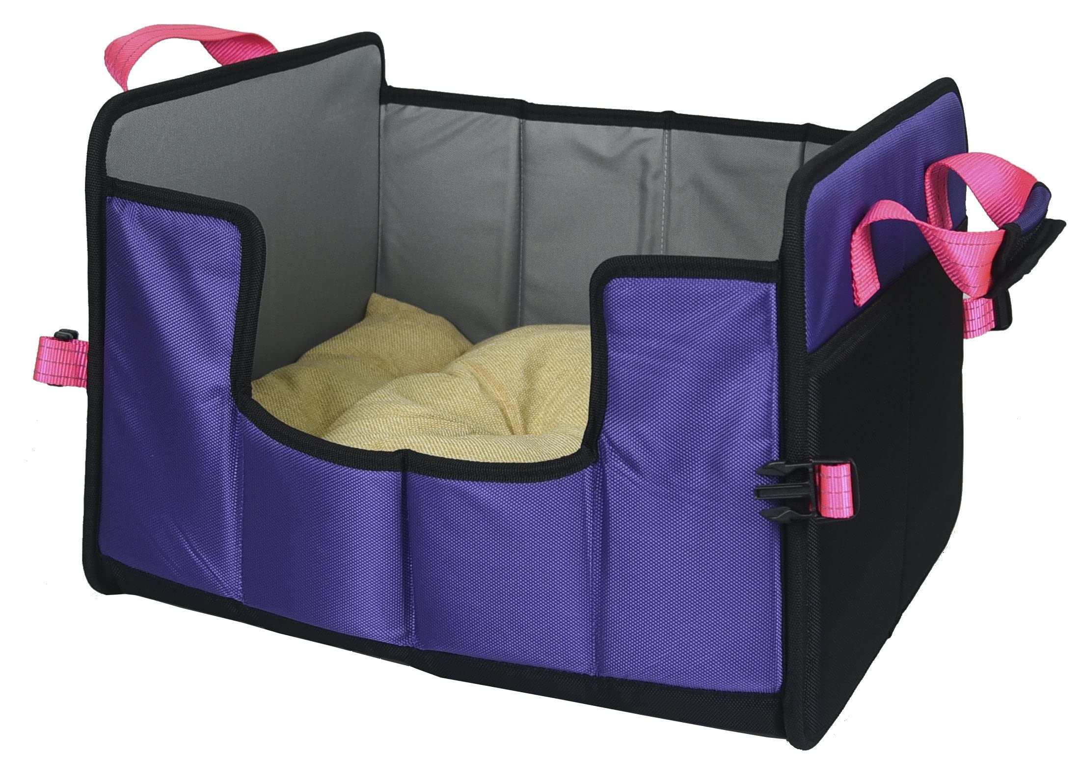 Pet Life Travel-Nest Folding Travel Cat And Dog Bed, Sm, Purple