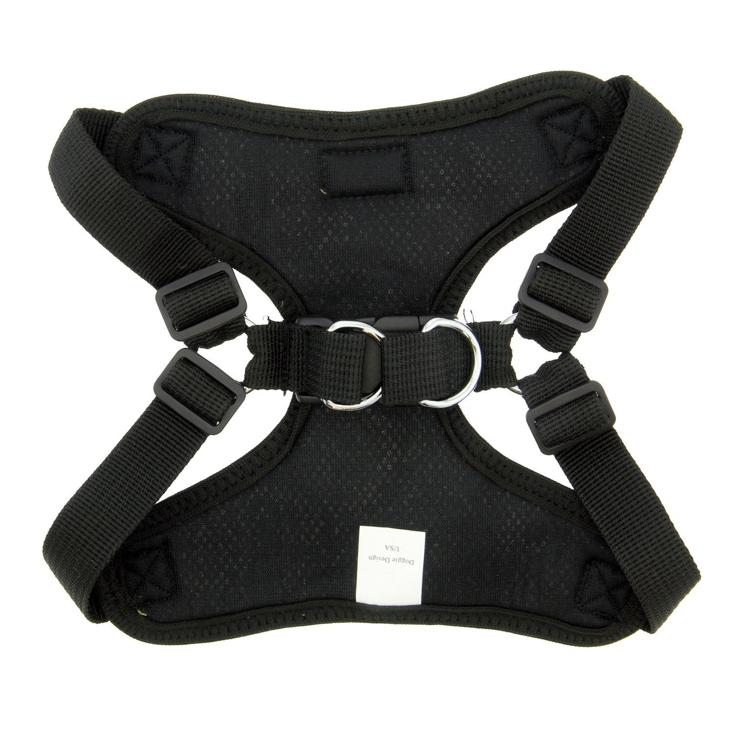 Doggie Design Wrap And Snap Choke Free Lightweight Dog Harness - Black (S)