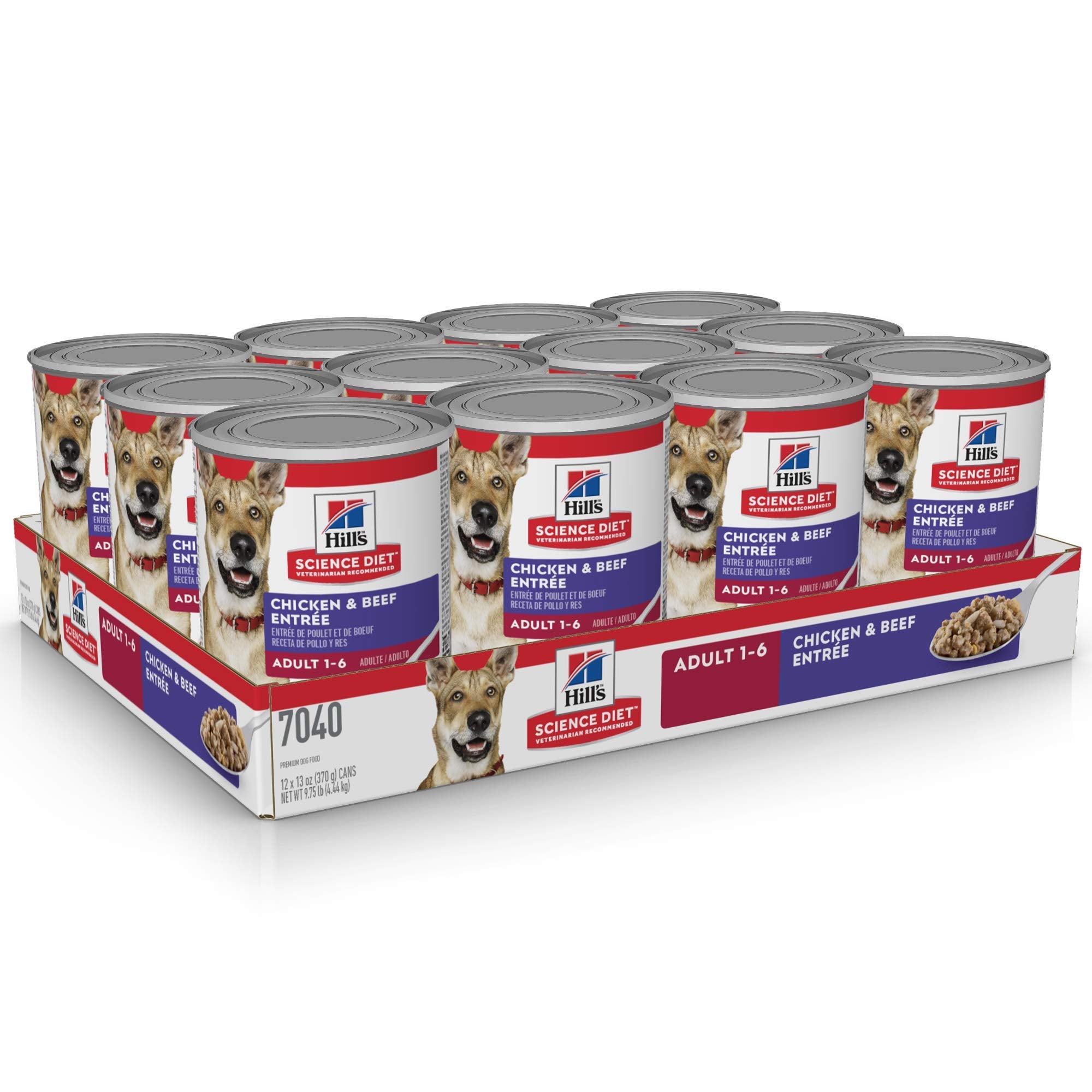 Hills Science Diet Adult Chicken & Beef Entree Canned Dog Food, 13 oz., Case of 12