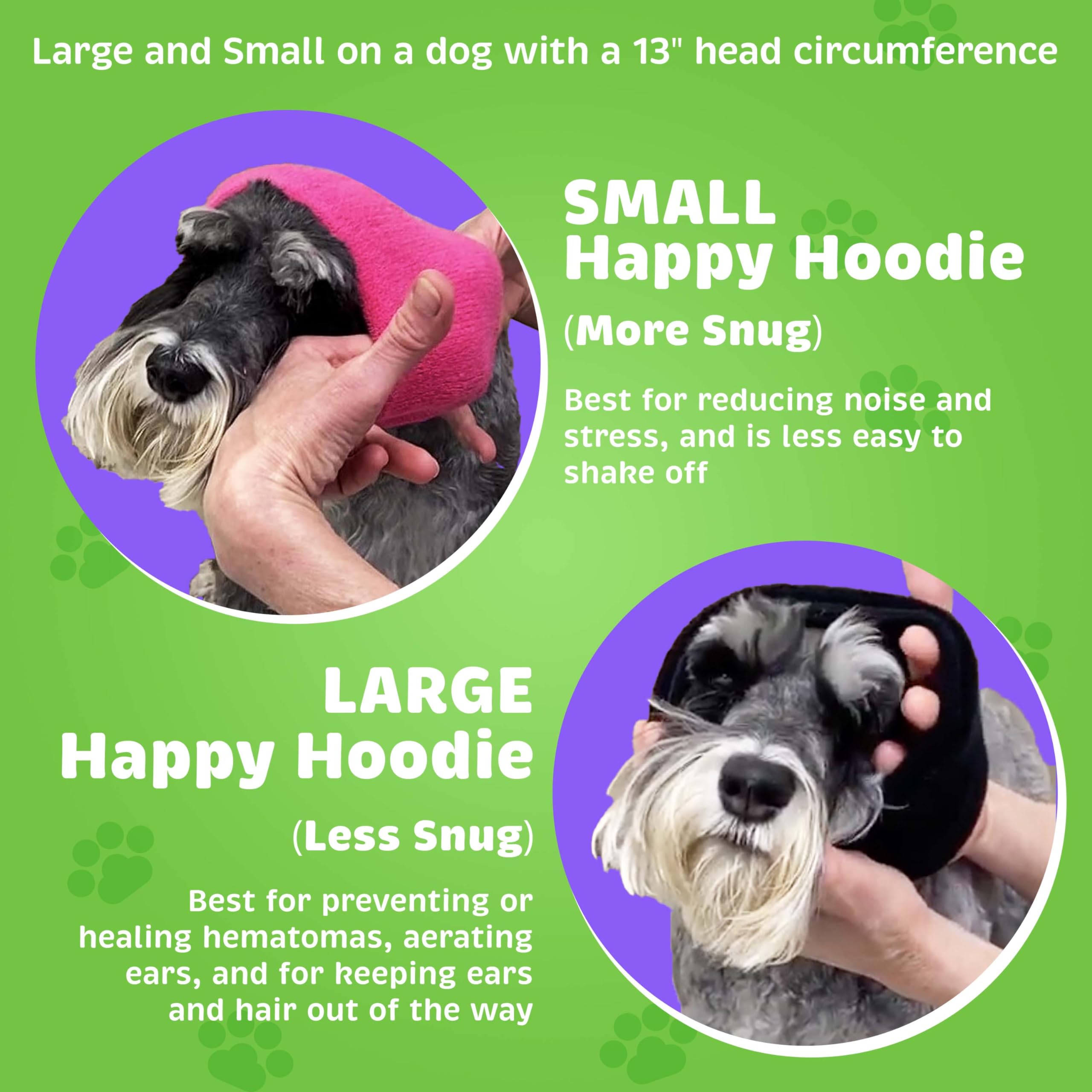 The Original Happy Hoodie For Dogs & Cats - Since 2008 - The Grooming And Force Drying Miracle Tool For Anxiety Relief & Calming Dogs (Small, Pink)