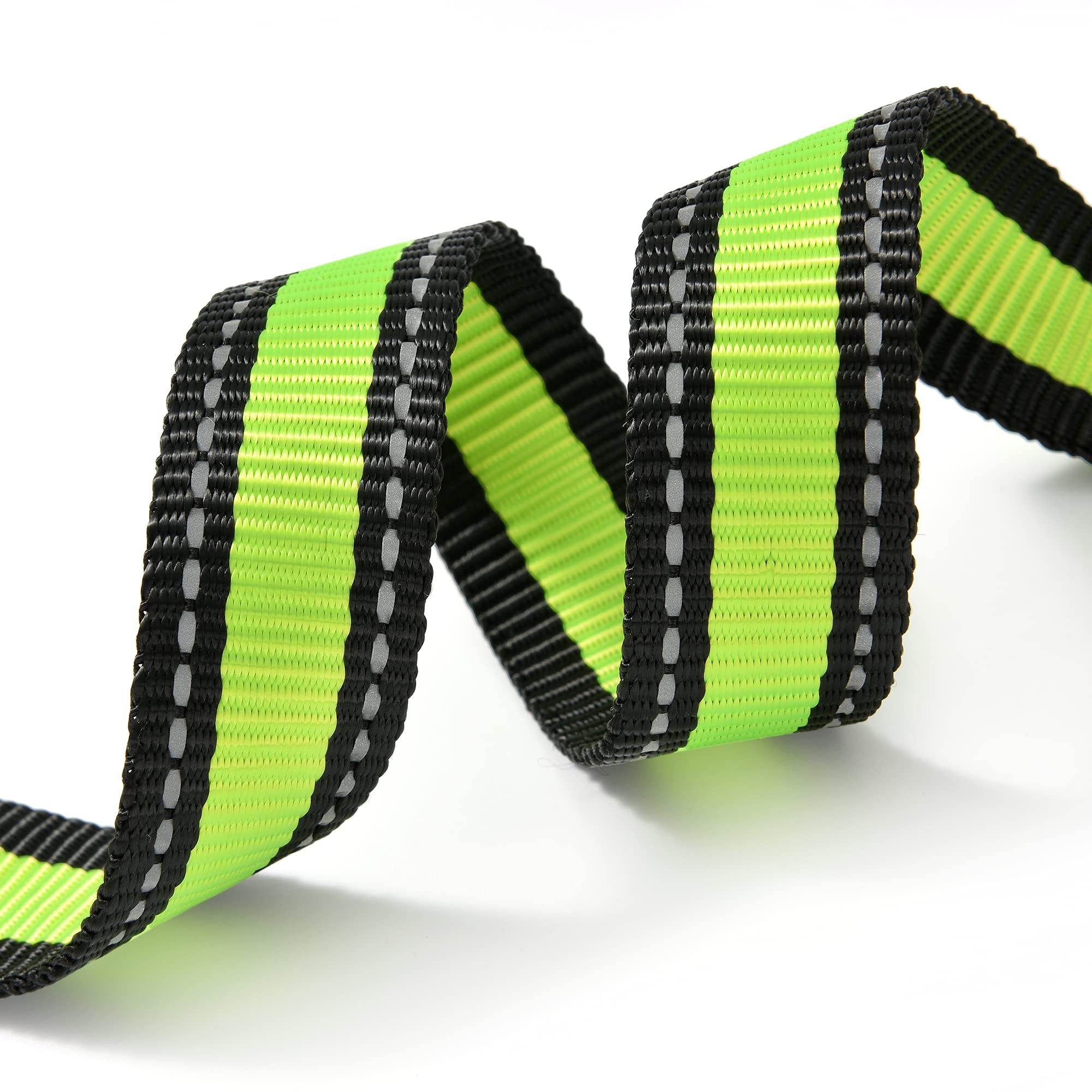 Mile High Life Dog Collar | Nylon Reflective Dog Collars | Light Weight Puppy Collars | Lime Green Dog Collars For Medium Dogs (