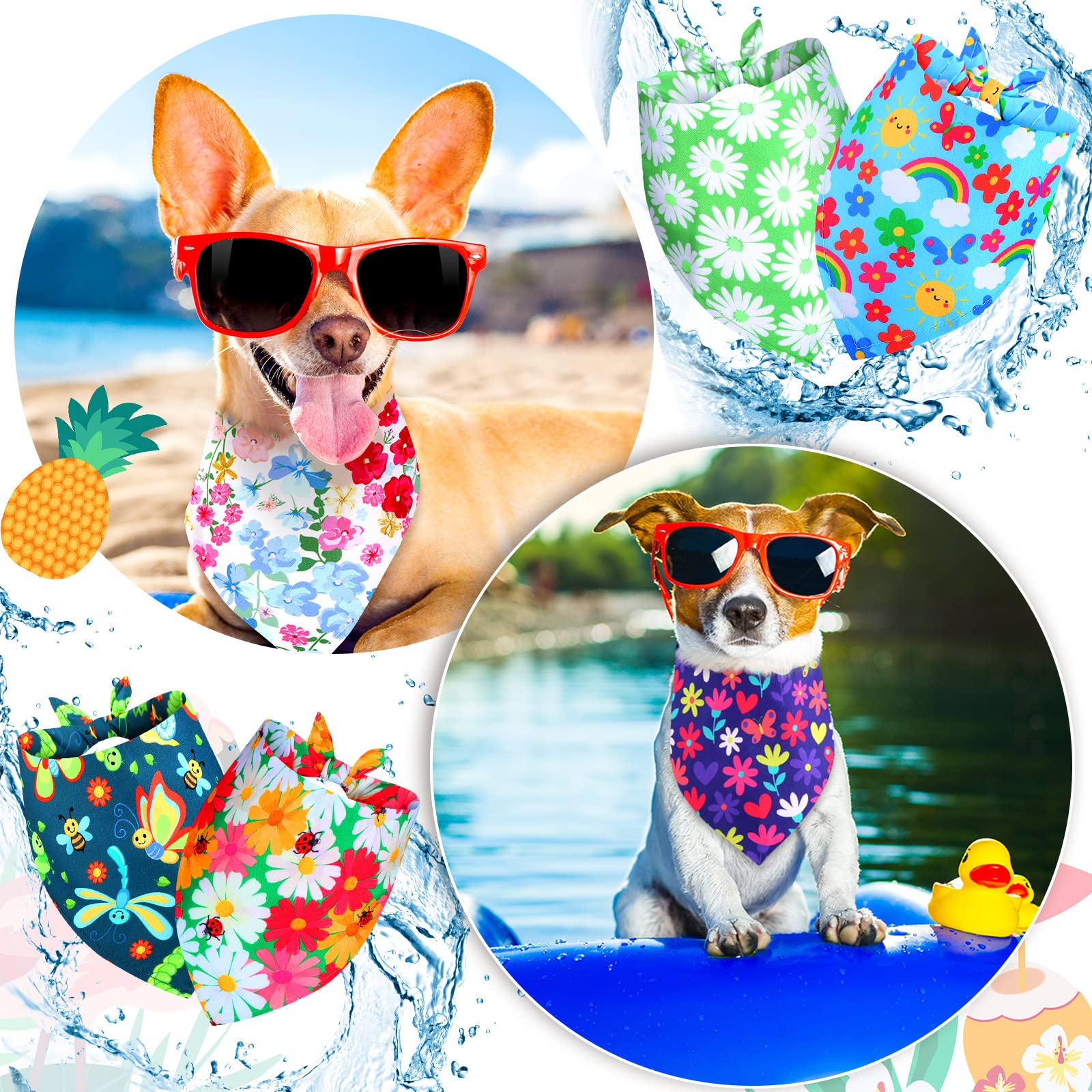 Saintrygo 30 Pcs Dog Bandanas Bulk Sublimation Plain Bandanas Bulk For Christmas Birthday Doggy Heat Transfer Triangle Scarf Washable Adjustable Bandana For Small Medium Large Pets Dogs(L)