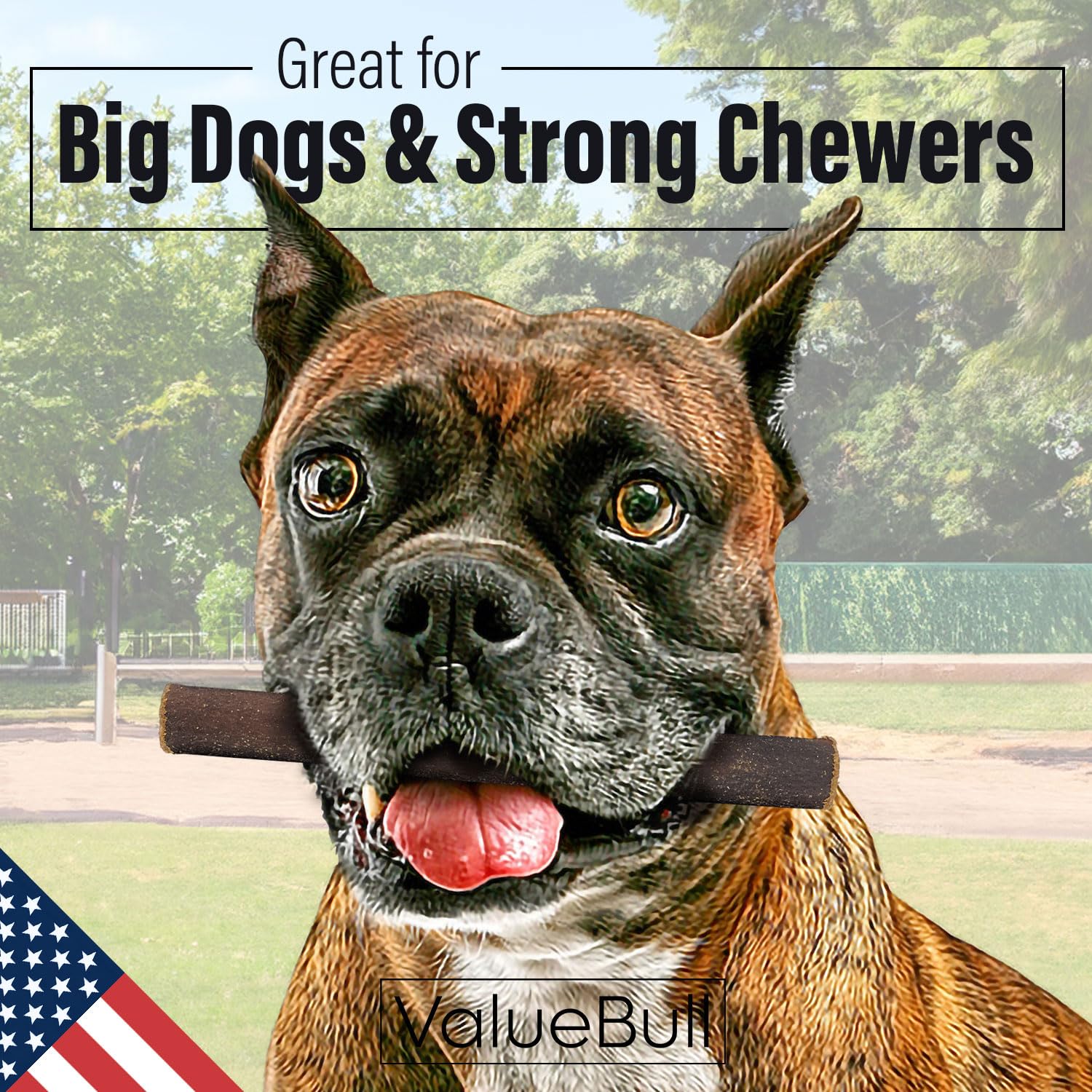 ValueBull USA Collagen Sticks for Dogs, 6 Inch Thick Chews, Natural Long-Lasting Dog Treats, 400 Count Wholesale Pack - Supports