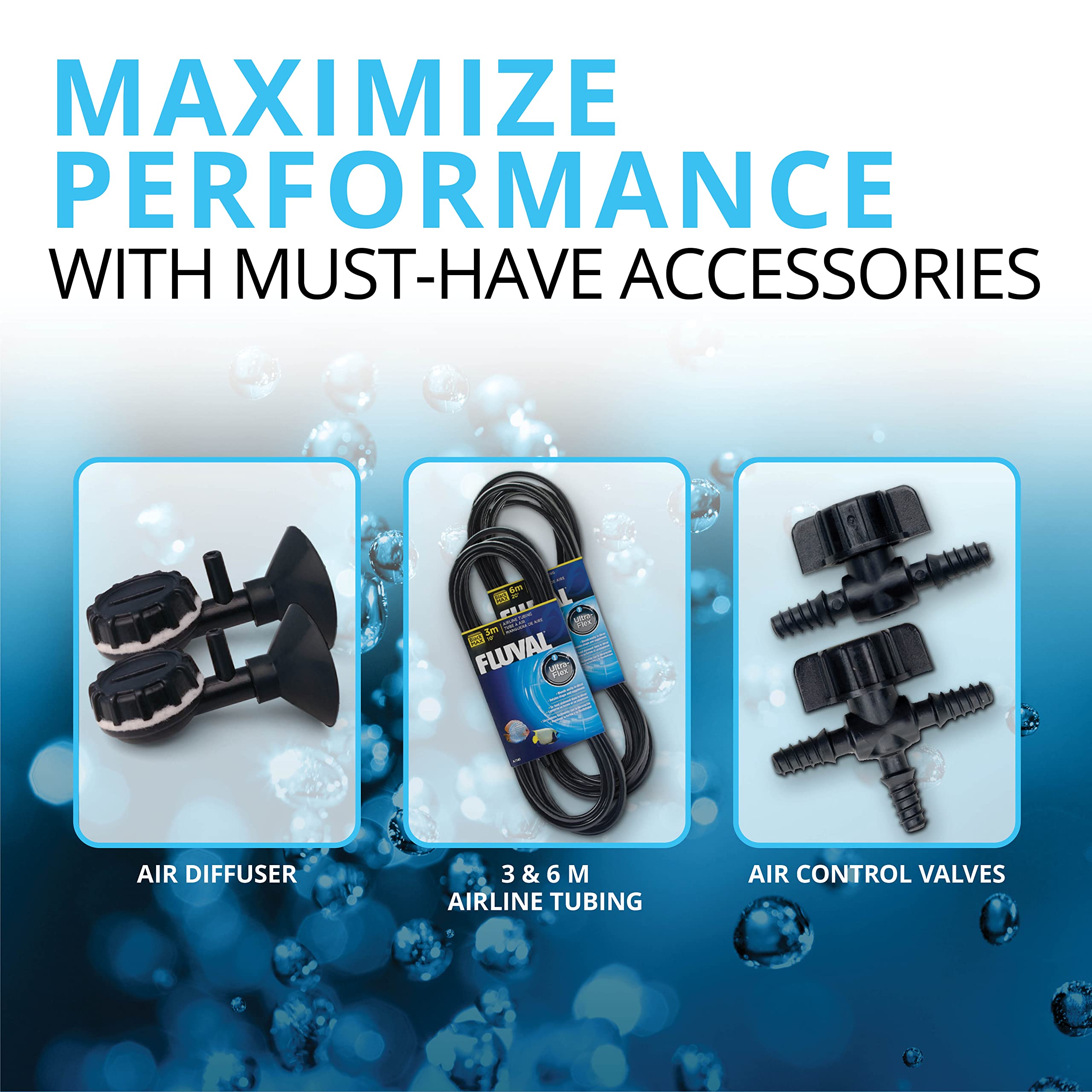 Fluval A101 Aquarium Air Pump 2.0W,Black
