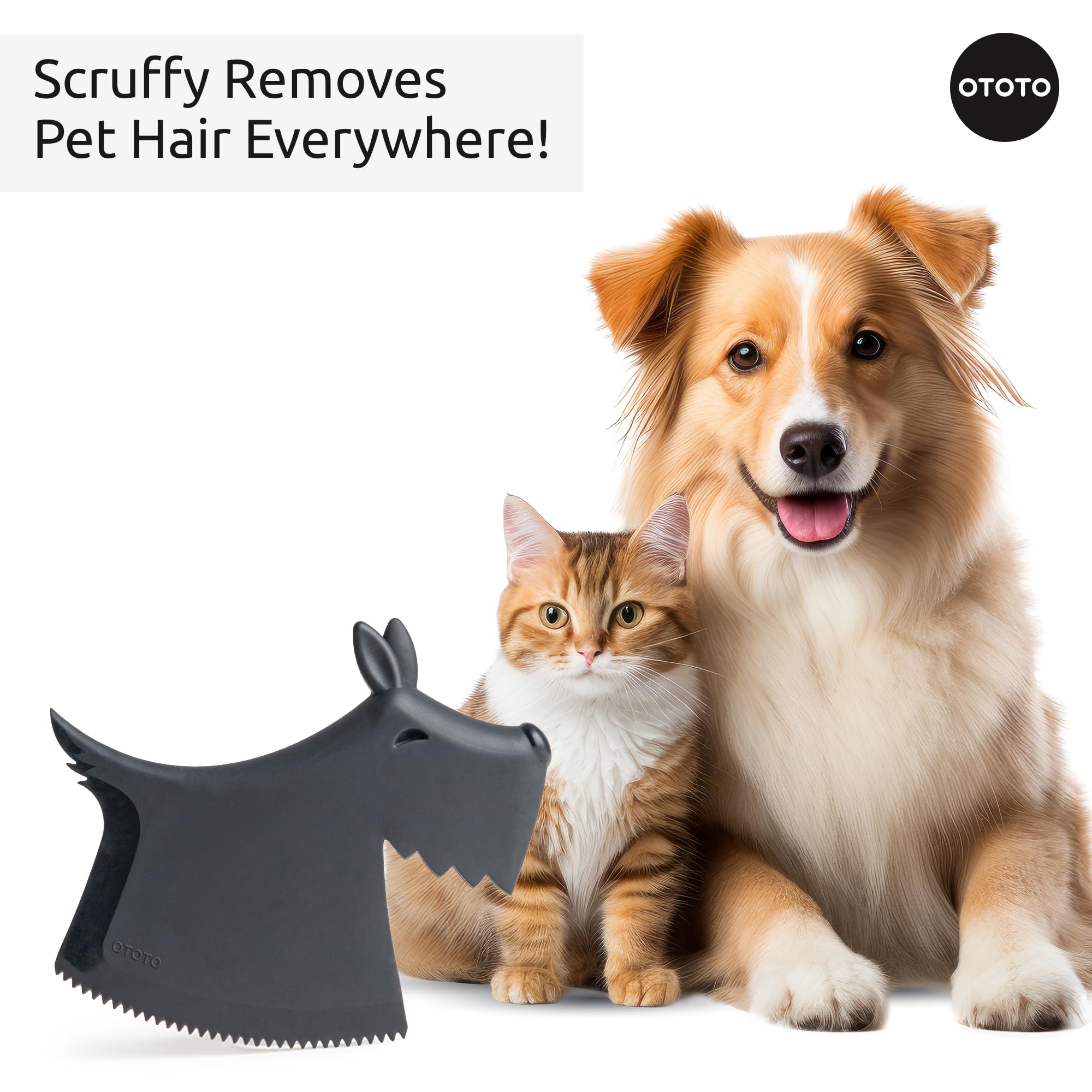 NEW Scruffy Pet Hair Remover by OTOTO - Gifts for Dog Lovers, Dog Accessories, Pet Hair Removal Tool, Dog Hair Remover, Dog Esse