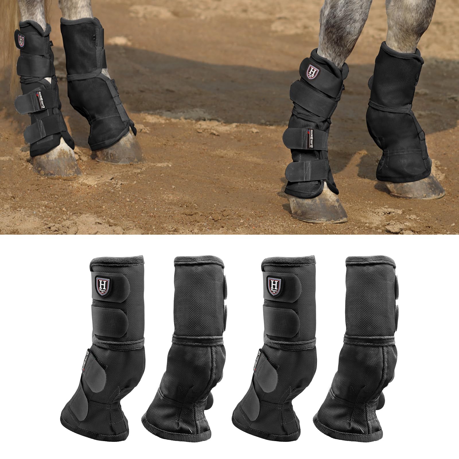 Harrison Howard Horse Leg Guard Stomp Reduction Hook And Loop Closures Rubbing Prevention