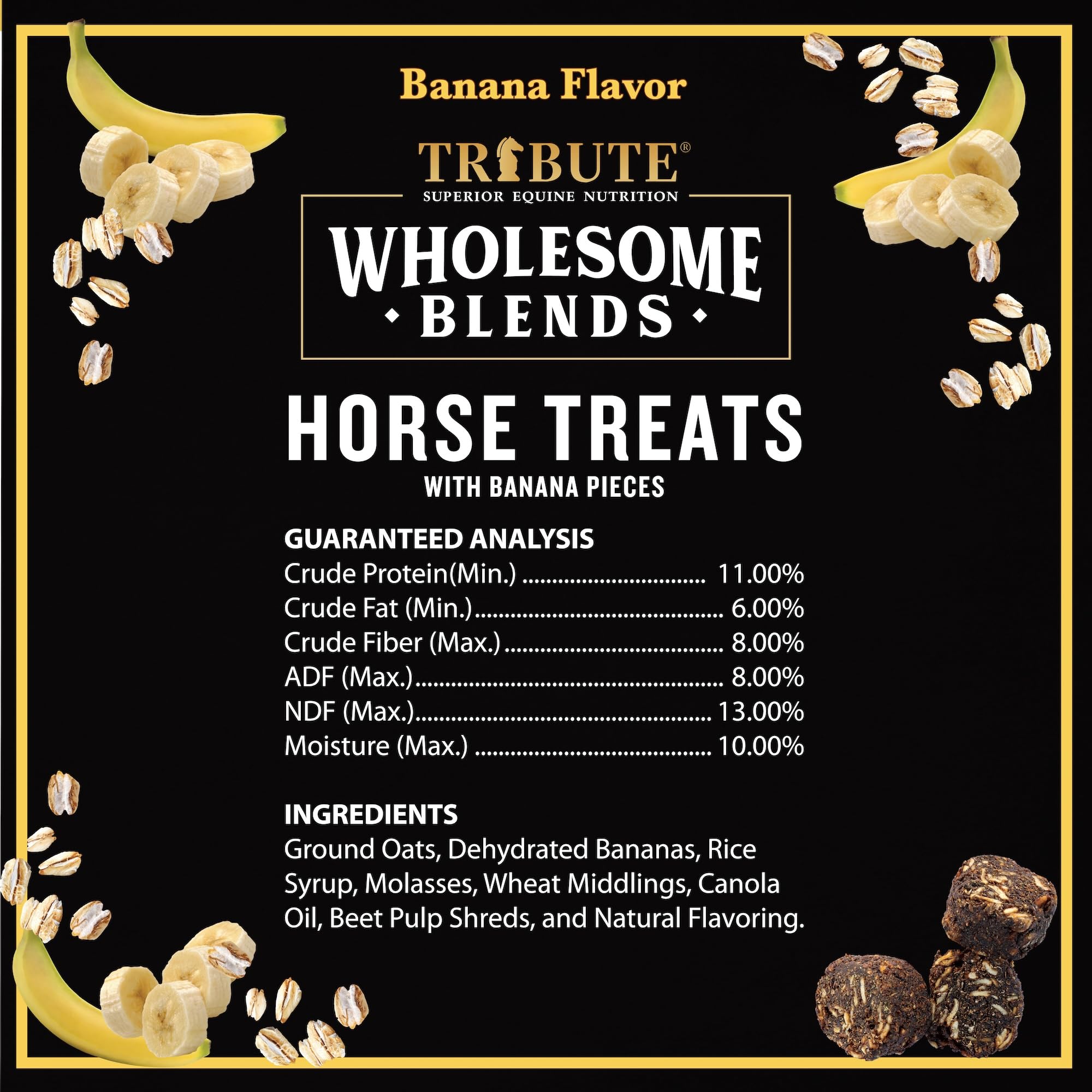 TRIBUTE Wholesome Blends Soy-Free Banana Flavored Horse Treats, 1.5 lb Bag