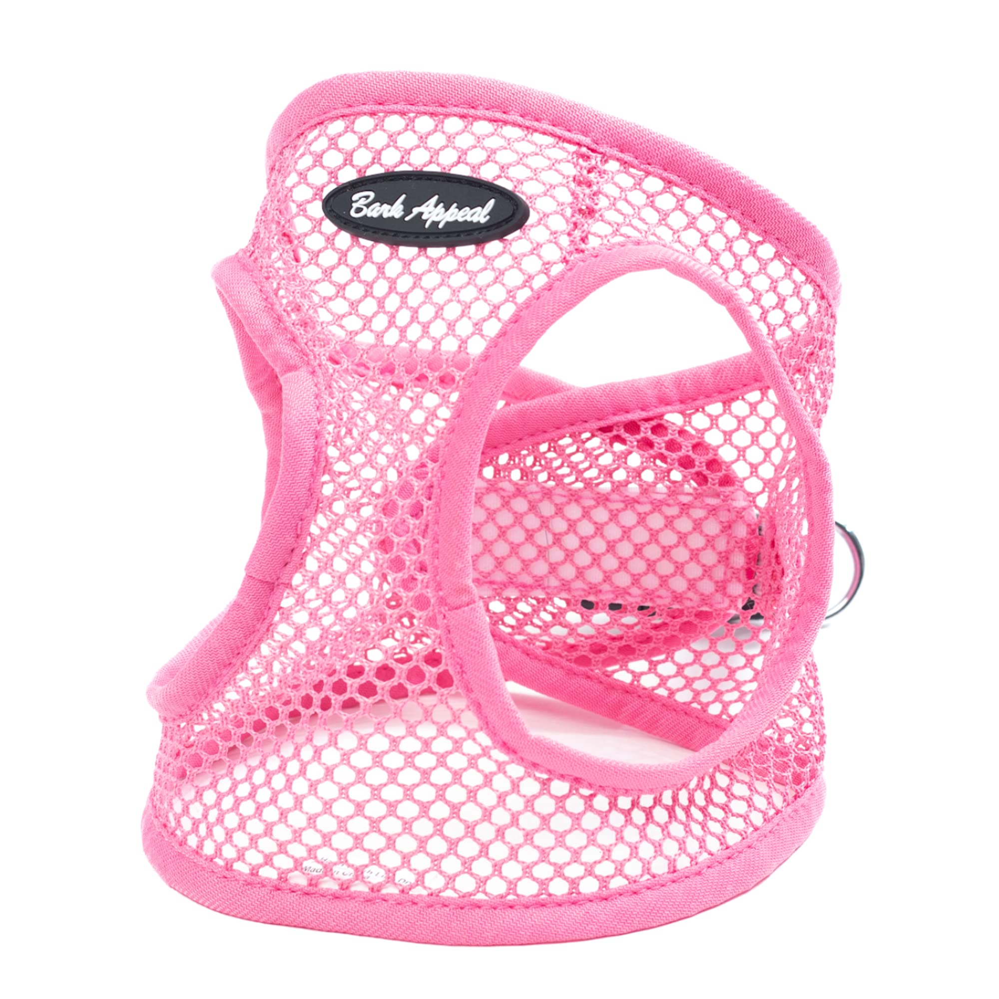 Bark Appeal Pink Mesh Step-in Dog Harness for Small-Medium Pets, XS (11.5-13" Chest), Adjustable Anti-Choke Vest, Model PPNEW-XS