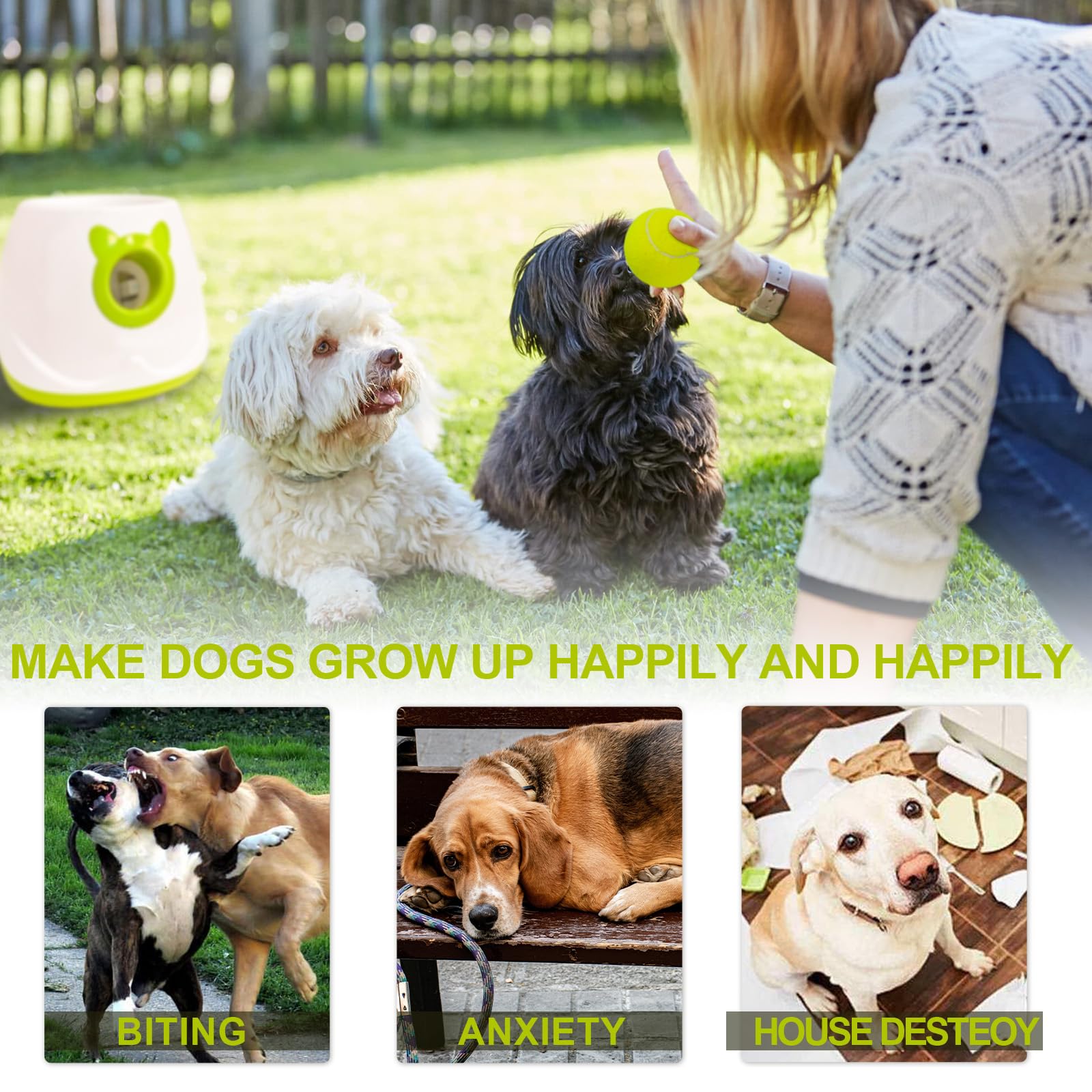 Besthls Dog Ball 2.5 Inch Tennis Dog Treat Ball For Small Medium Pet Peppy Playing Fetching Chewing Exercise & Training Indoor Outdoor (16 Pack)