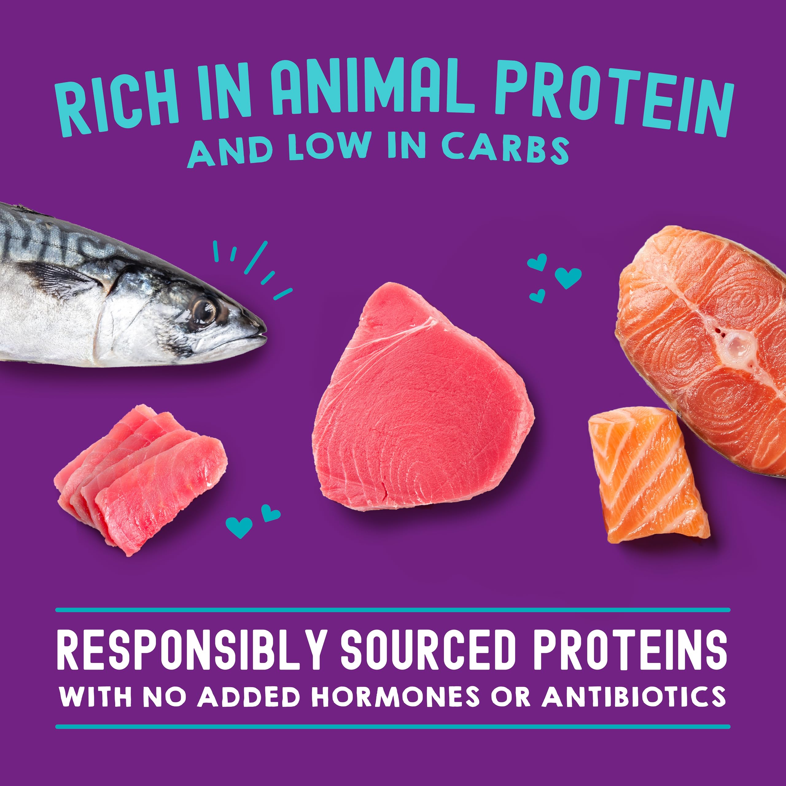 Stella & Chewy's Carnivore Cravings Wet Cat Food, Grain Free Salmon, Tuna & Mackerel, 2.8 oz Pouches, 24 Pack