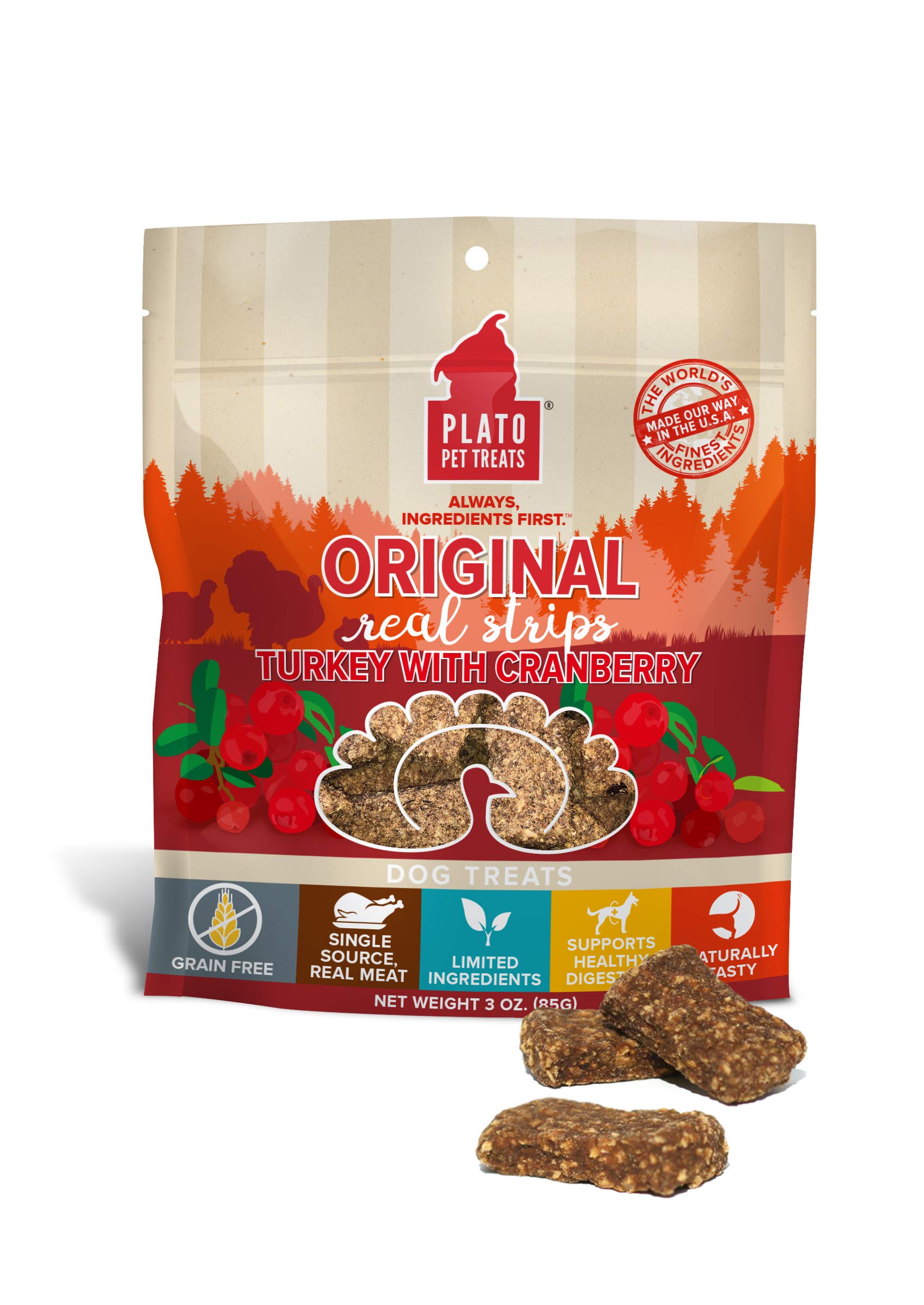 Plato Original Real Strips Turkey & Cranberry 6oz