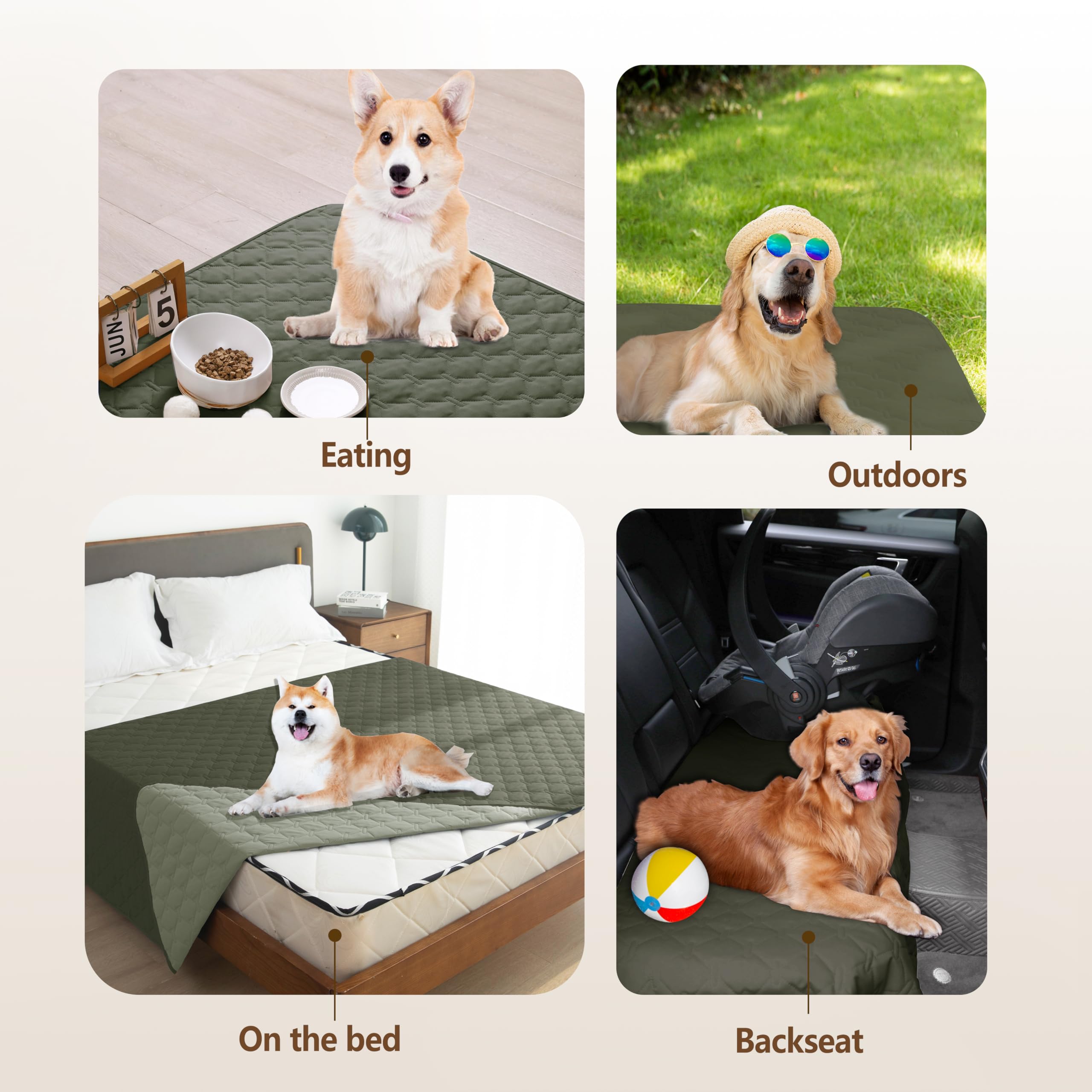 Gogobunny 100% Double Sided Waterproof Dog Blanket Soft Pet Bed Cover Reversible Protect Furniture Couch Sofa Car For Puppy Cat