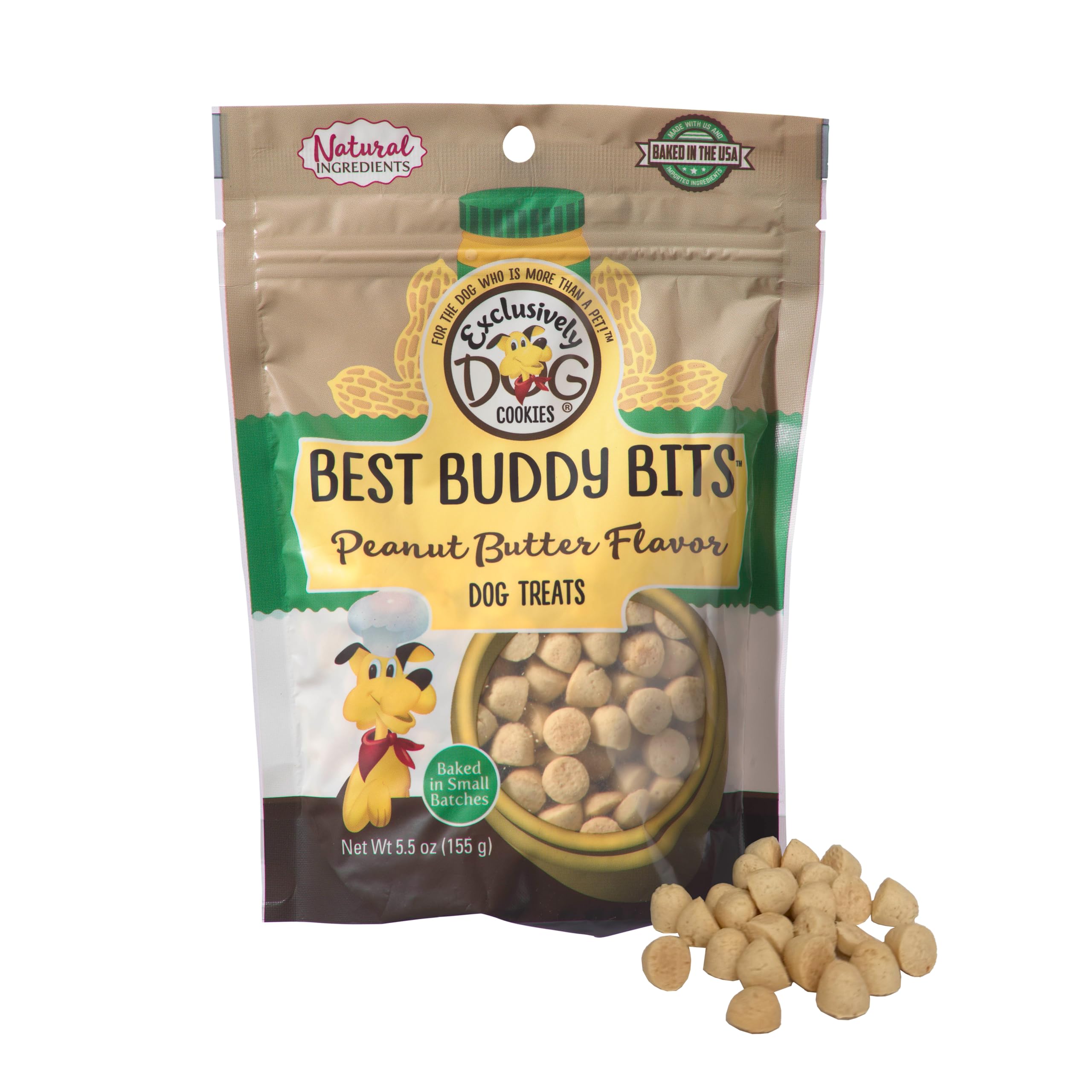 Exclusively Dog Best Buddy Bits Training Treats for Dogs and Puppies - All Natural, Baked in The USA, Ideal for Training & Agili
