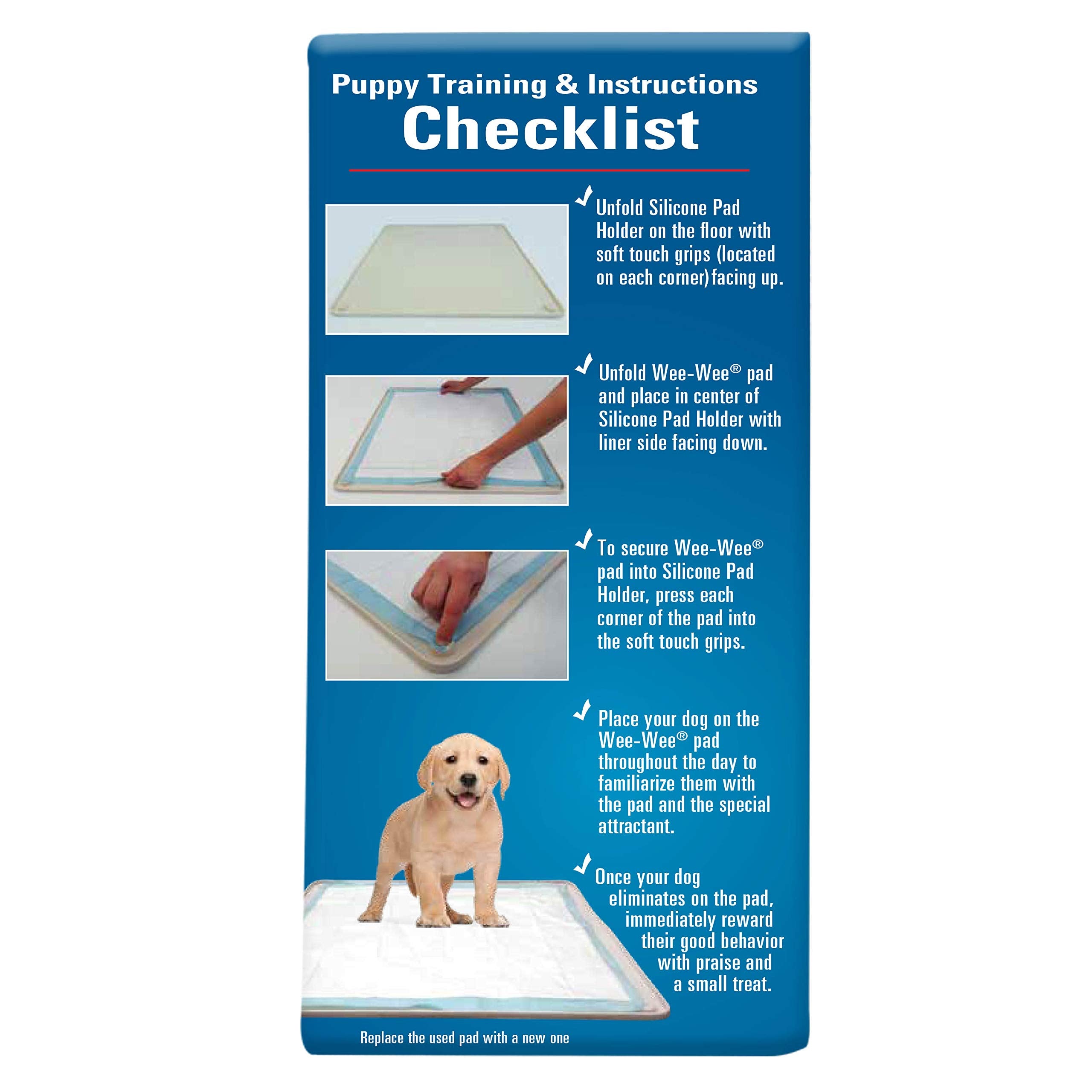 Four Paws Wee-Wee Silicone Pee Pad Holder For Dogs & Puppies, Washable Dog Housebreaking Potty Training Floor Protection, 22' X 23', 1 Count