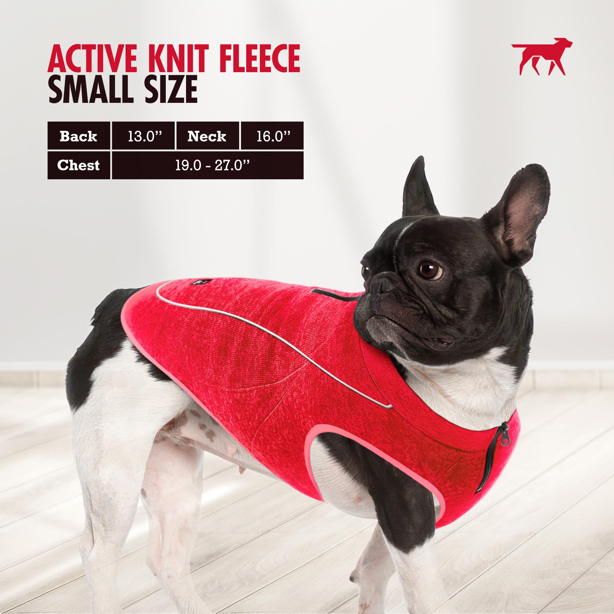 Insulated Fleece Sweater For Dogs | Lightweight Warm Dog Vest | Zipper Port For Harness | Cold Weather Winter Jacket | Rain Snow