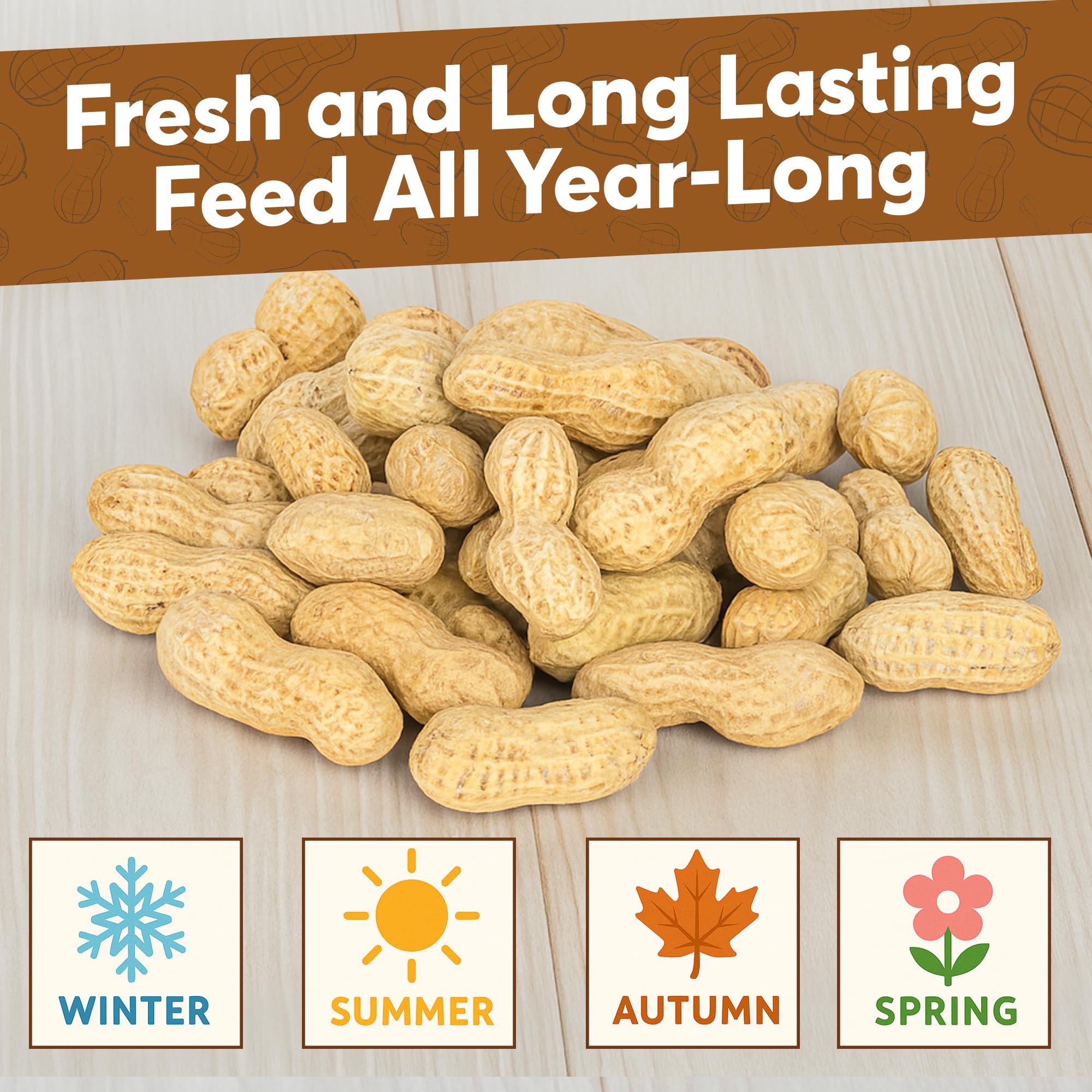 TRAILMARK NATURALS Raw Peanuts for Squirrels & Birds - 25 LB, Grown in the USA