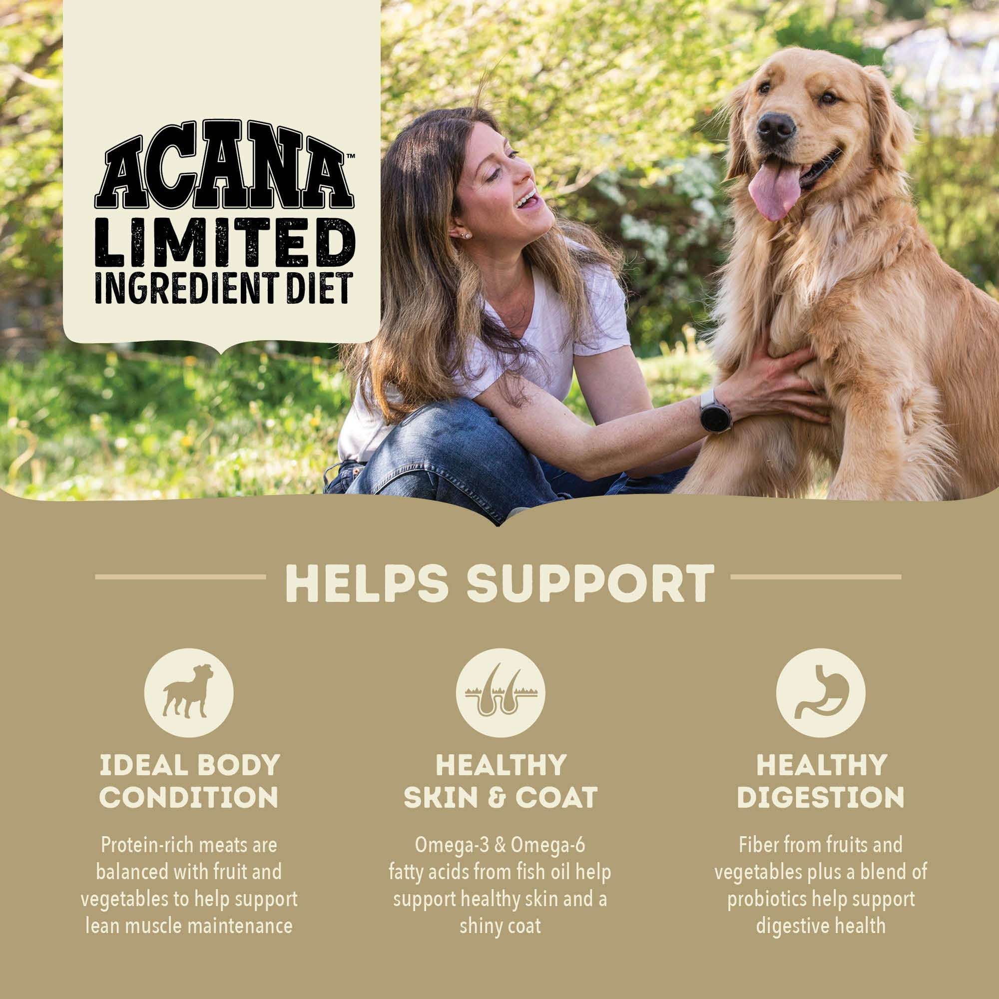 ACANA Singles Limited Ingredient Dry Dog Food, Duck & Pear Recipe, Single Protein Source Dog Food Kibble, 4.5lb