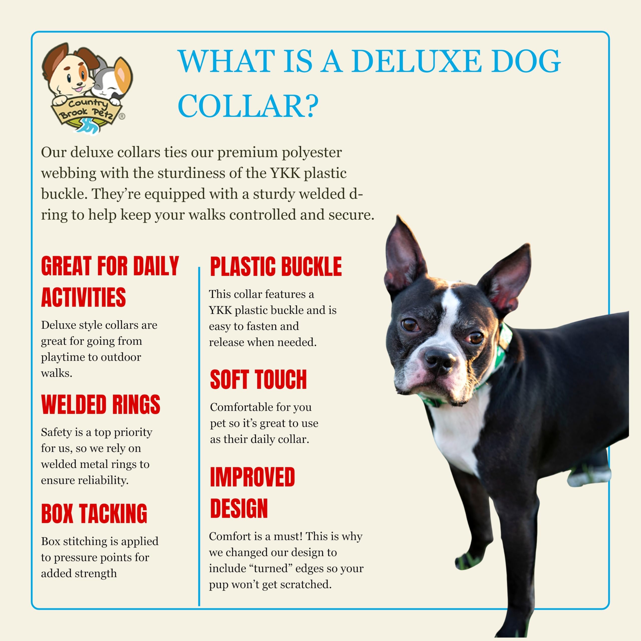 Country Brook Petz - Deluxe Dog Collar - Made of Premium Polyester for Durability, Comfort & Style - Vibrant Summer Breeze Colle