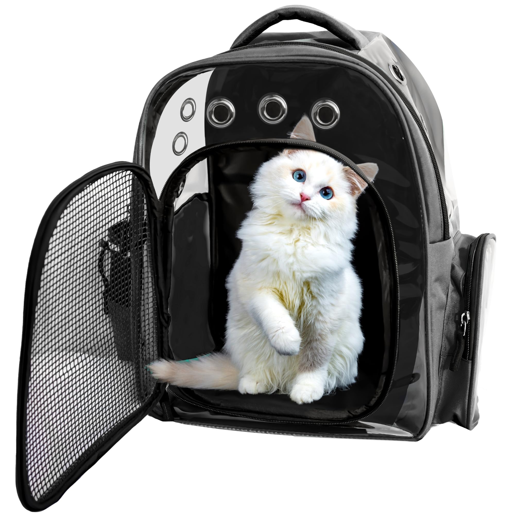 Buraq Breathable Design Pet Carrier Backpack For Hot Weather Travel, Hiking, Ventilated, Touring, Airline-Approved, Sturdy Base 