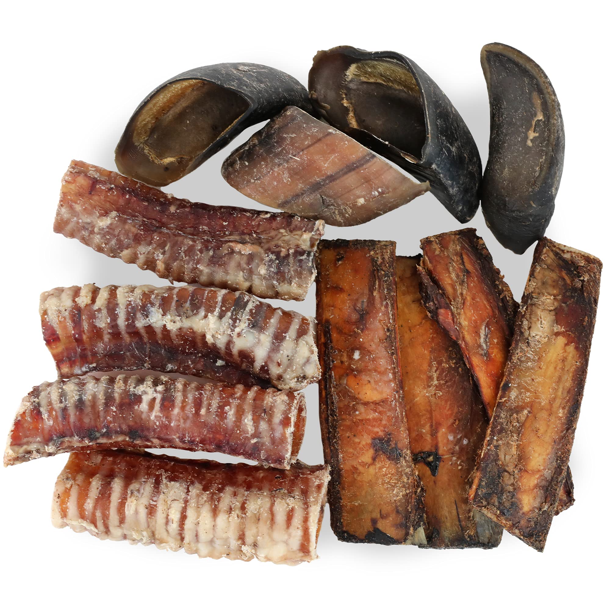 Pet Craft Supply All Natural Healthy Buffalo Butcher 12 Pack Bones Dog Chews Treats for Aggressive Chewers Long Lasting Rawhide 
