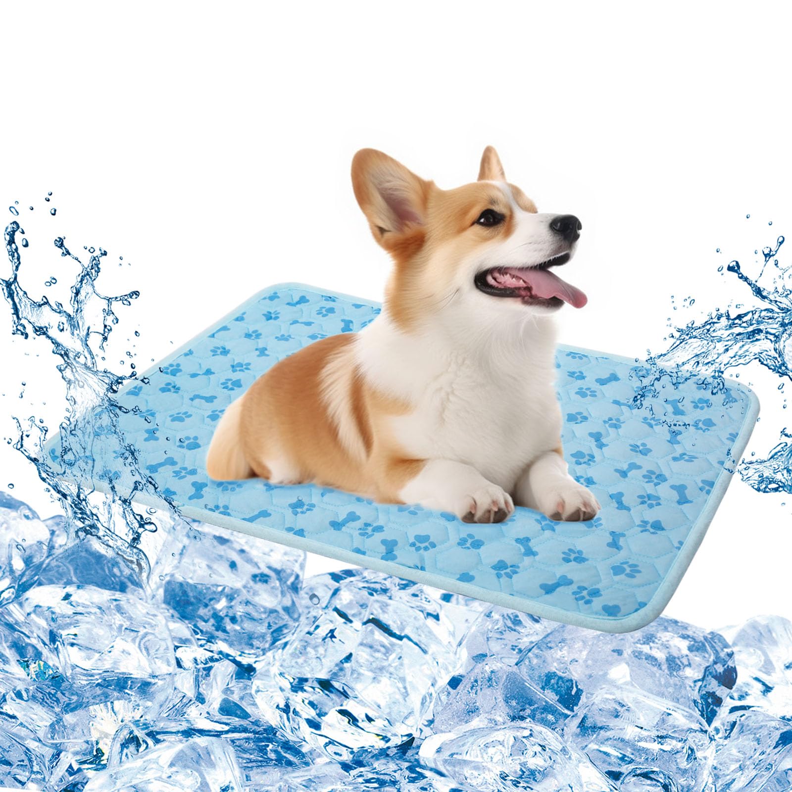 Asoox Dog Cooling Mat, Pet Cooling Mat For Dogs And Cats, Portable Summer Dog Cool Pad,Cool Bed For Pets, Premium Pet Cool Blank