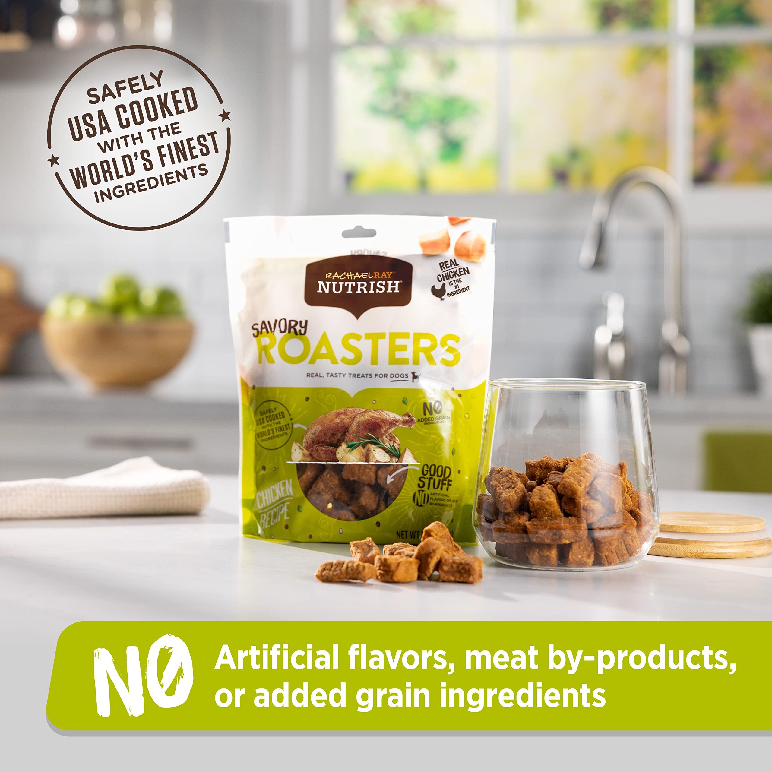 Nutrish Rachael Ray Savory Roasters Real Meat Dog Treats, Roasted Chicken Recipe, 30 oz. Bag