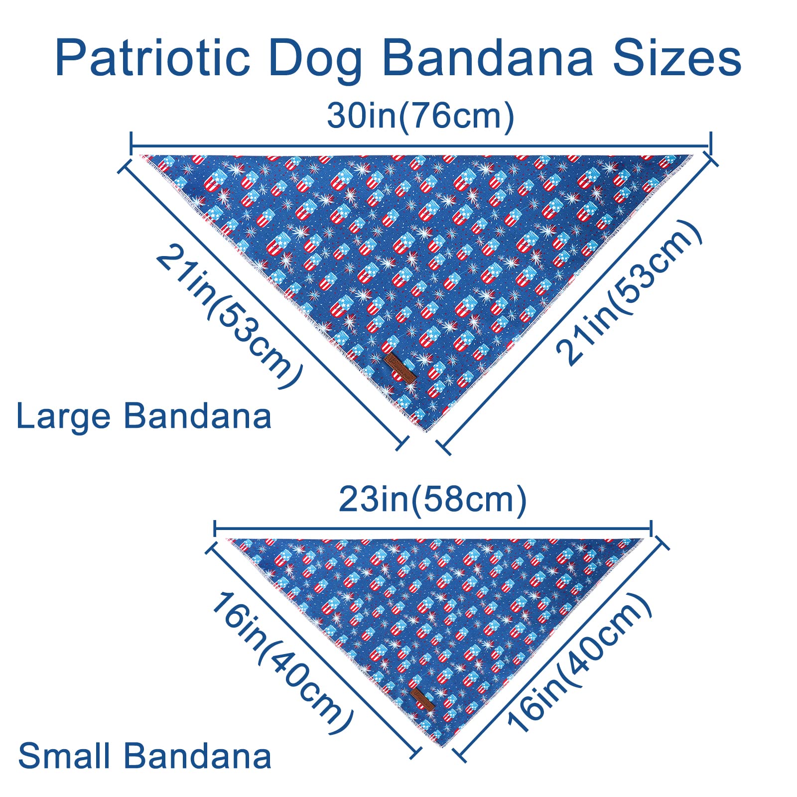 Up Urara Pup 4Th Of July Dog Bandana, Patriotic Bandana For Medium Large Dog, Cute Patriotic Puppy Bandana, Cotton American Flag